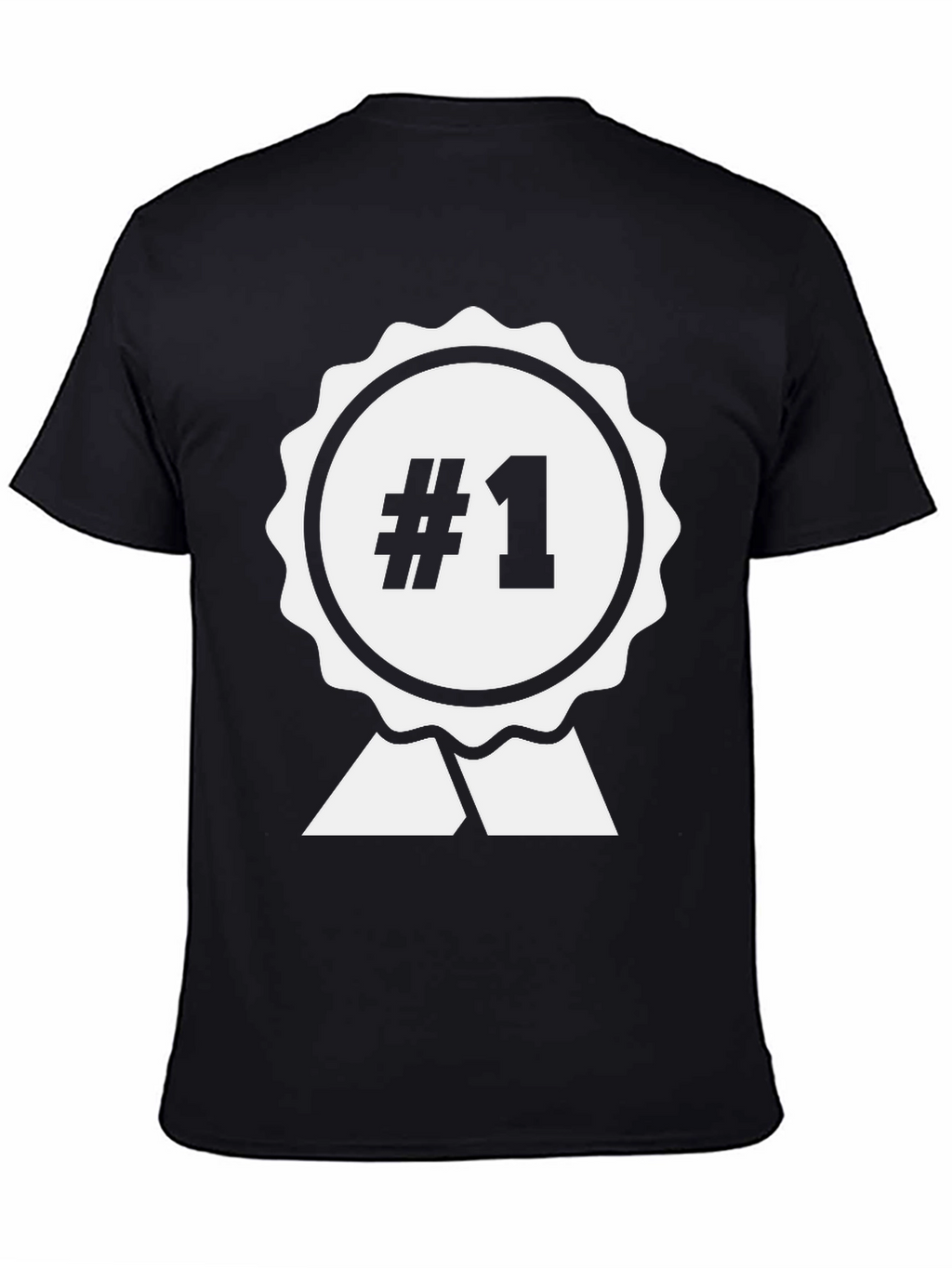 #1 Champion T-Shirt - Black Cotton Graphic Tee