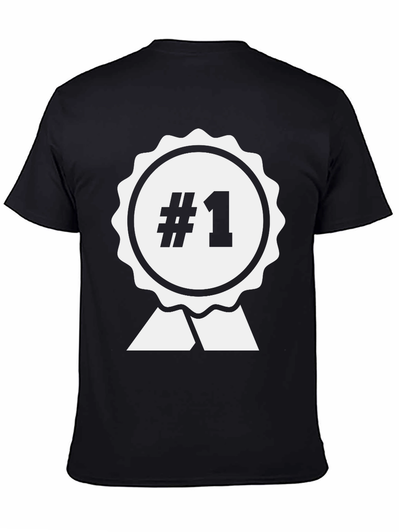#1 Champion T-Shirt - Black Cotton Graphic Tee