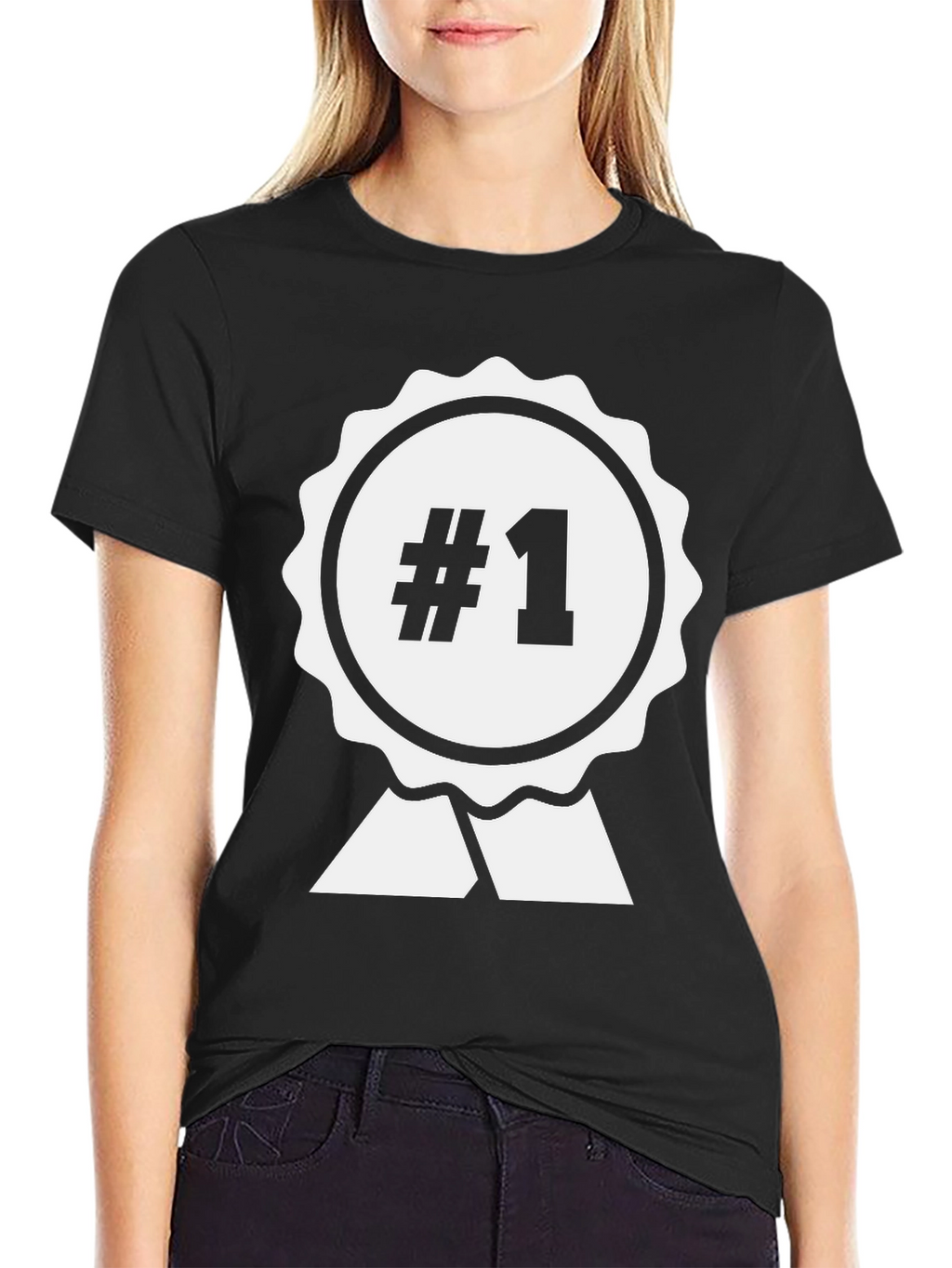 #1 Champion T-Shirt - Black Cotton Graphic Tee