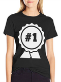 #1 Champion T-Shirt - Black Cotton Graphic Tee