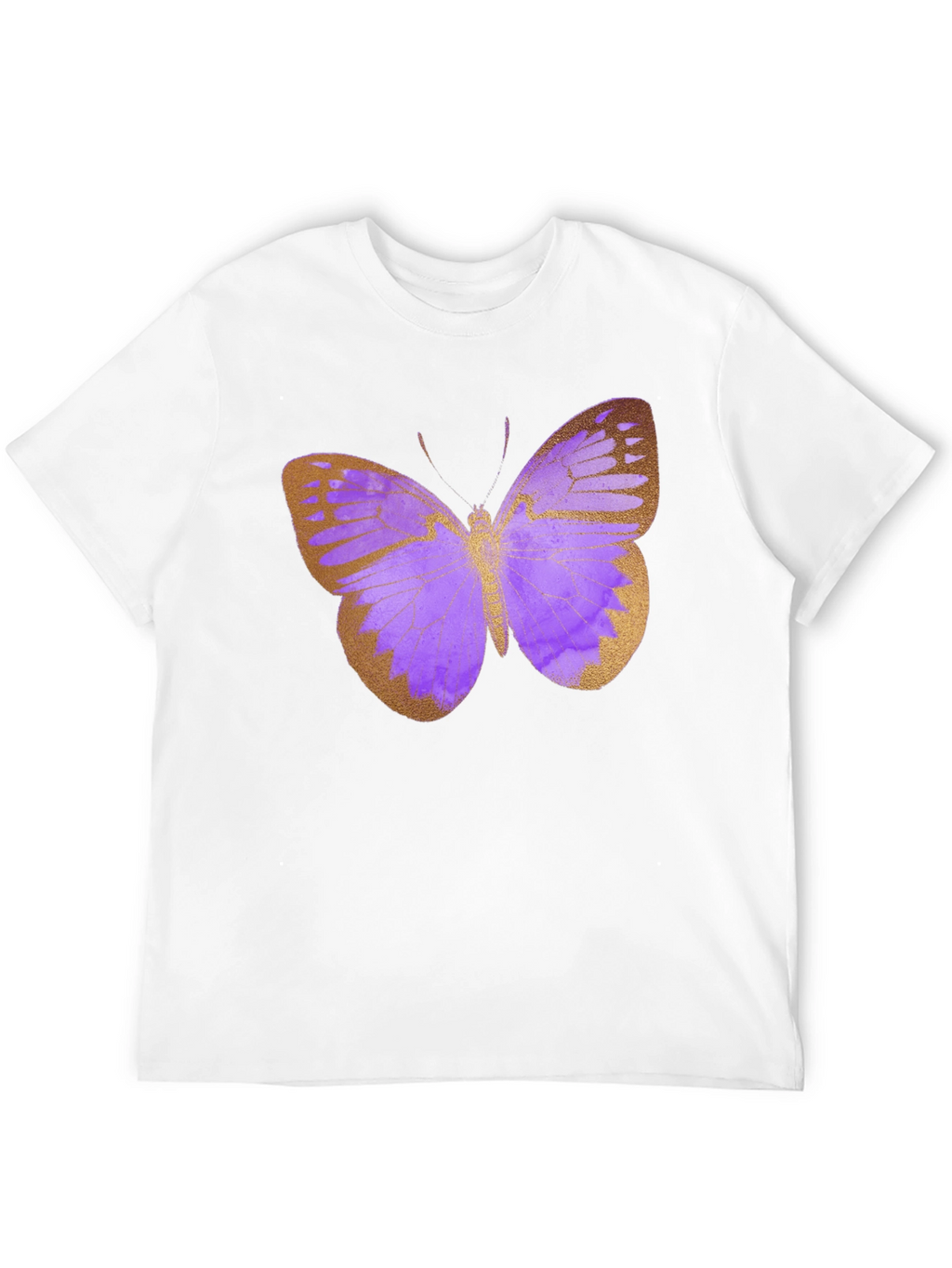 Butterfly Print Black T-Shirt