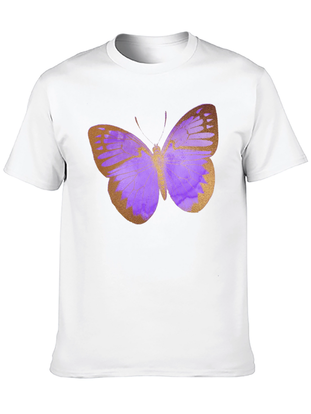 Butterfly Print Black T-Shirt