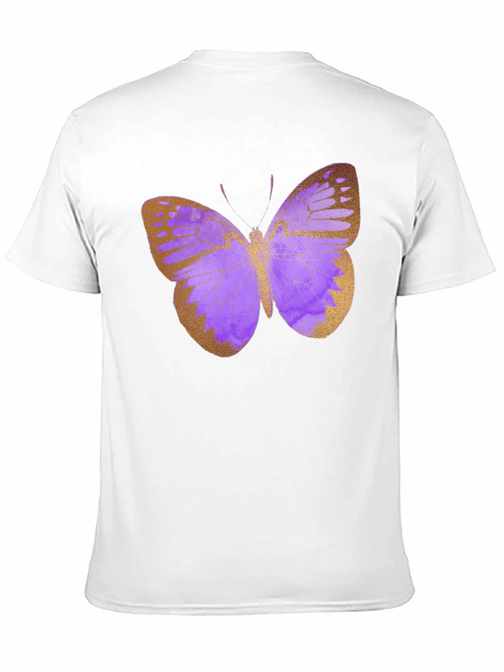Butterfly Print Black T-Shirt