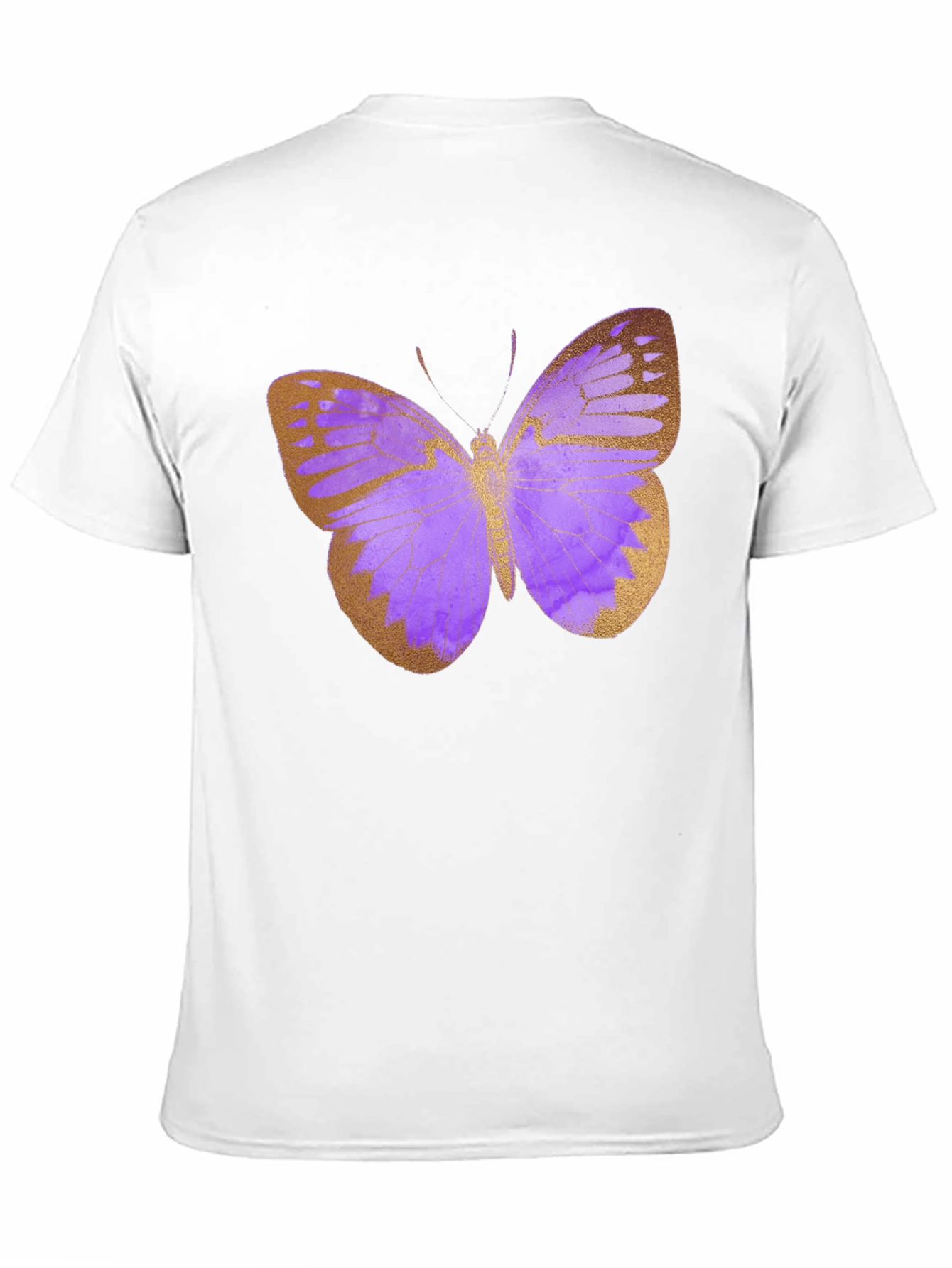 Butterfly Print Black T-Shirt