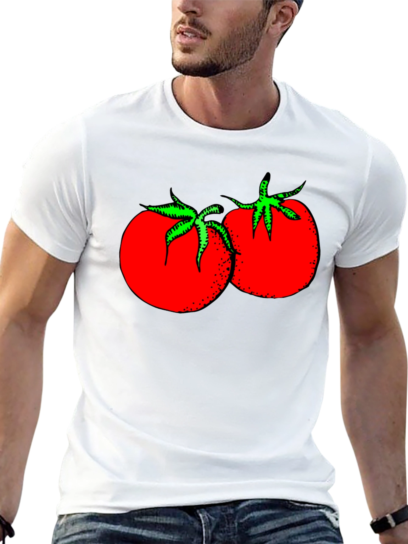 Tomato Graphic Black T-Shirt