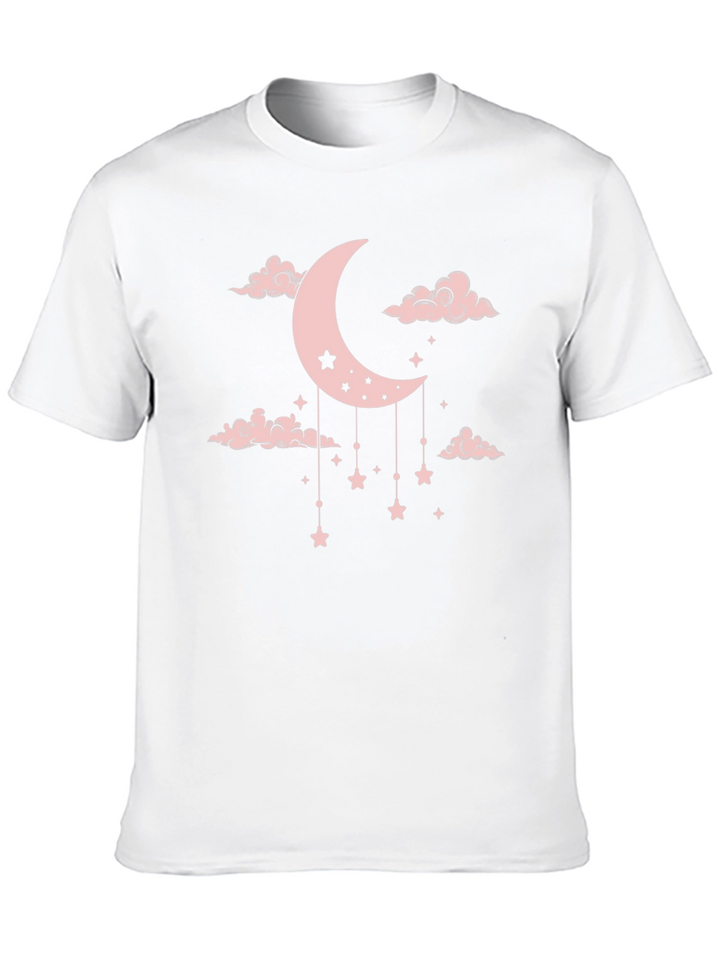Dreamy Moon & Stars Graphic Tee - Black