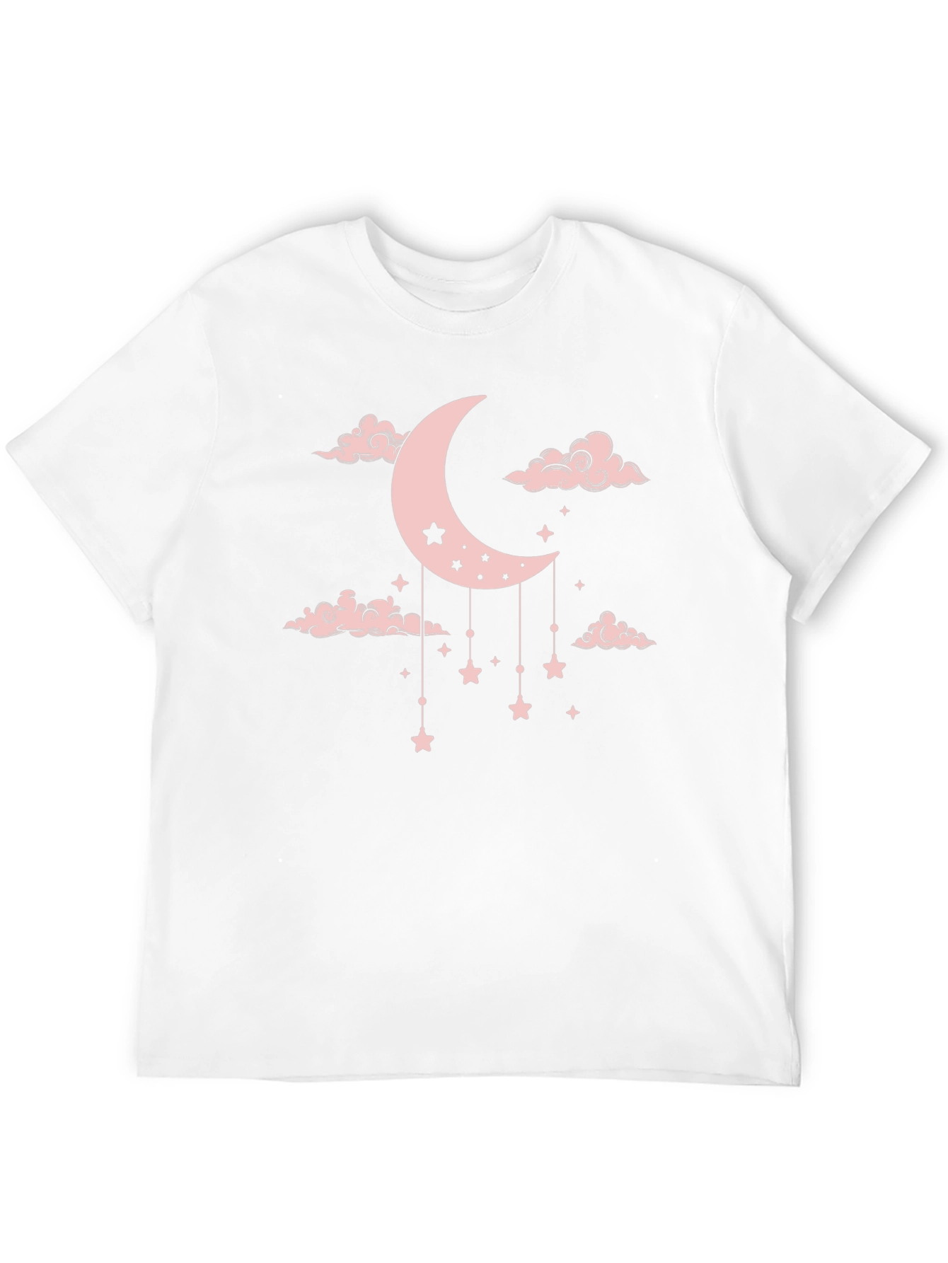 Dreamy Moon & Stars Graphic Tee - Black