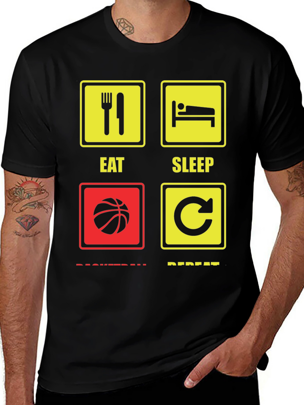 Eat Sleep Basketball Repeat T-Shirt