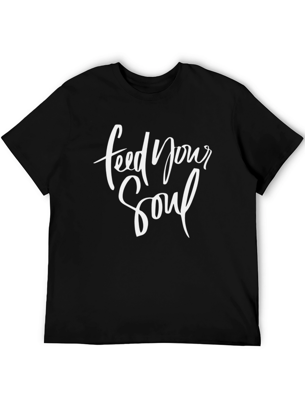 Feed Your Soul Graphic Tee - Black Cotton T-Shirt