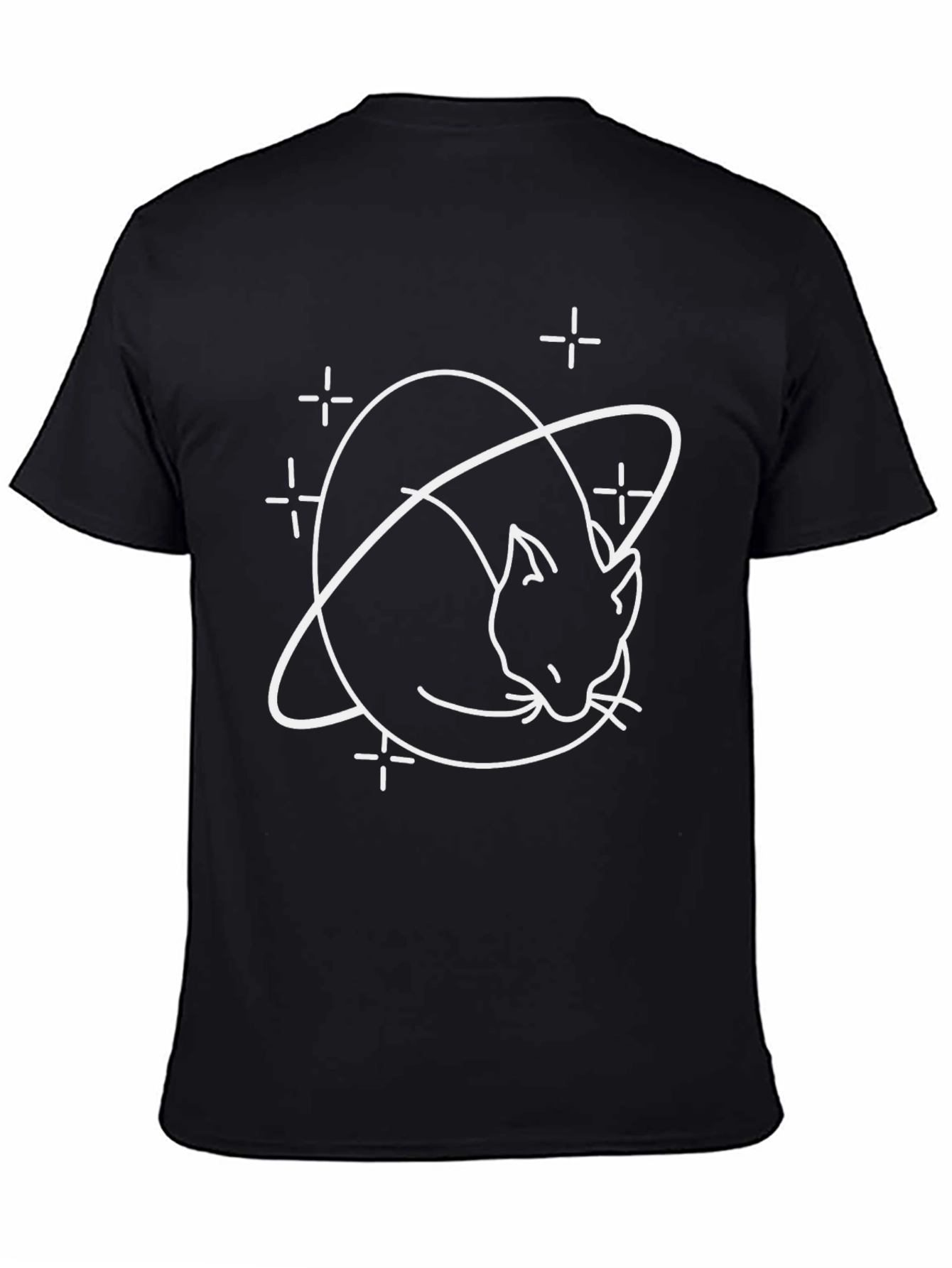 Cosmic Cat Black T-Shirt