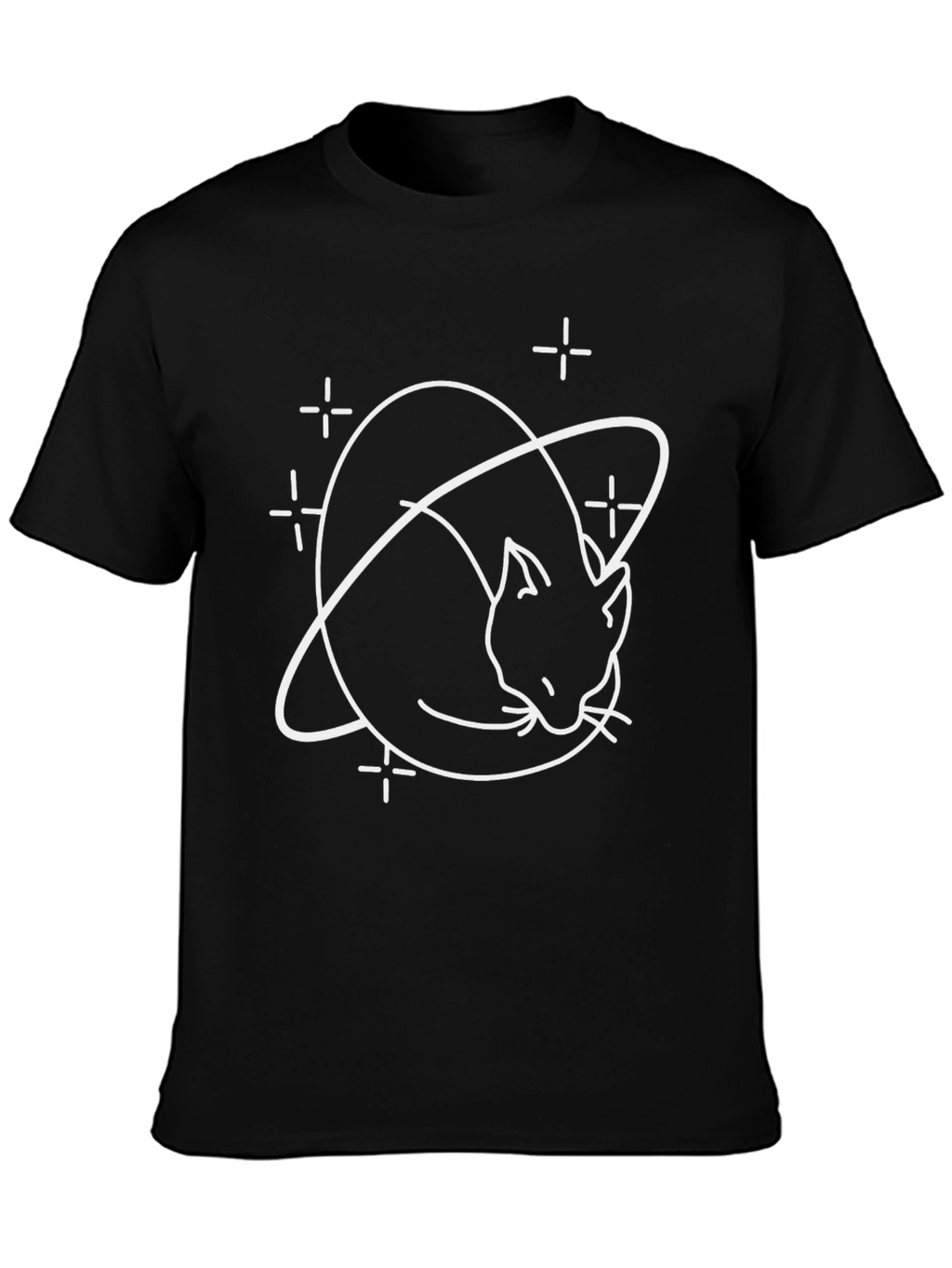 Cosmic Cat Black T-Shirt