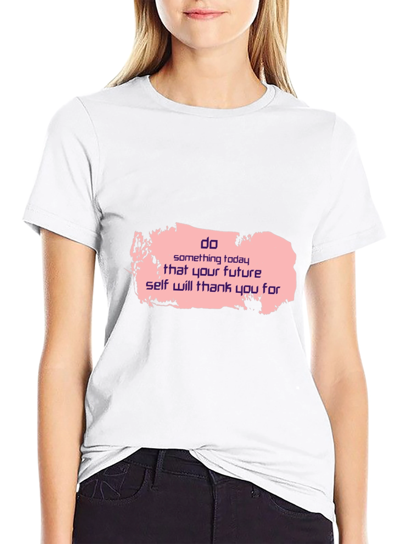 Motivational Black T-Shirt: Do Something Today Design