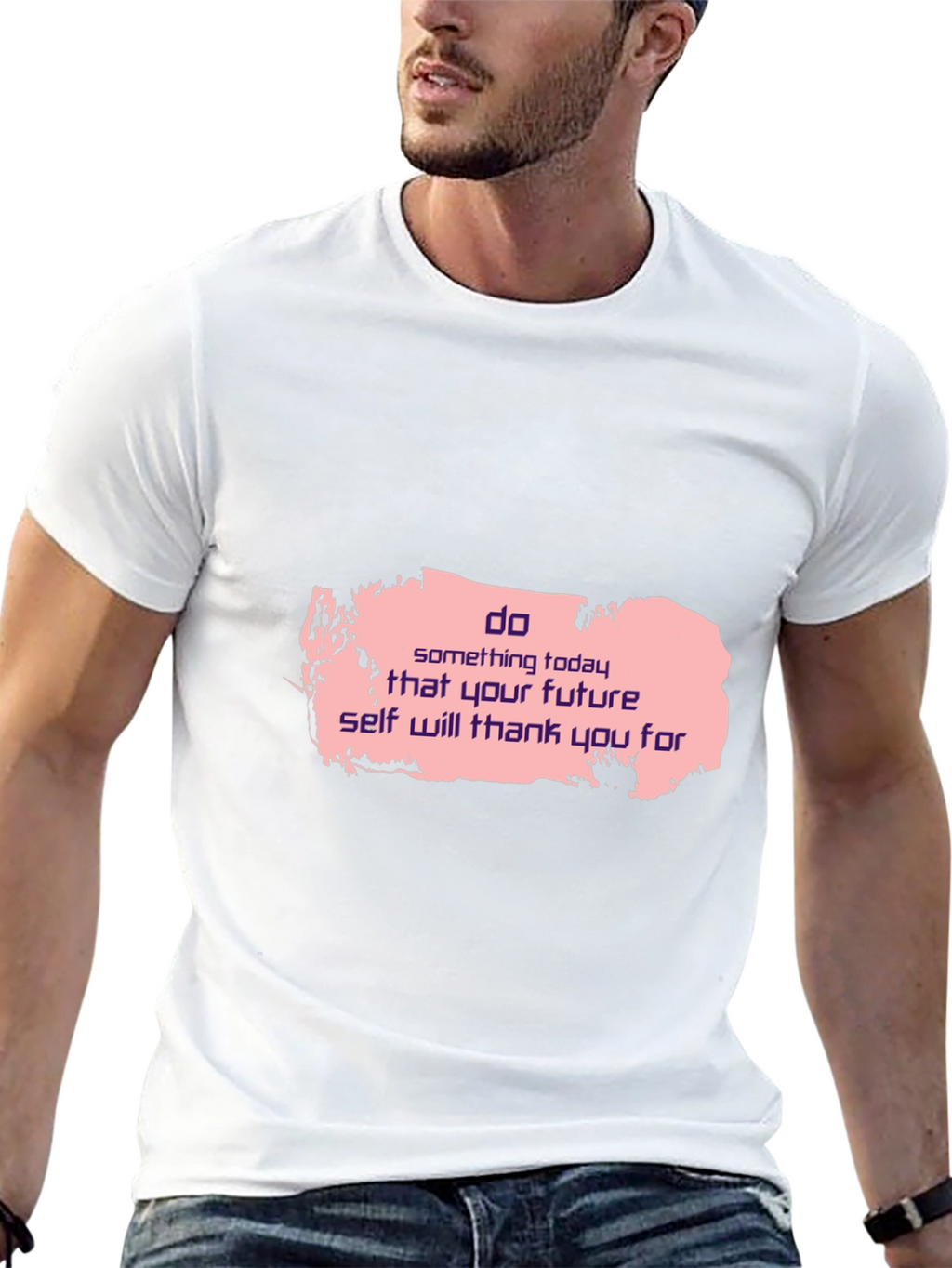 Motivational Black T-Shirt: Do Something Today Design