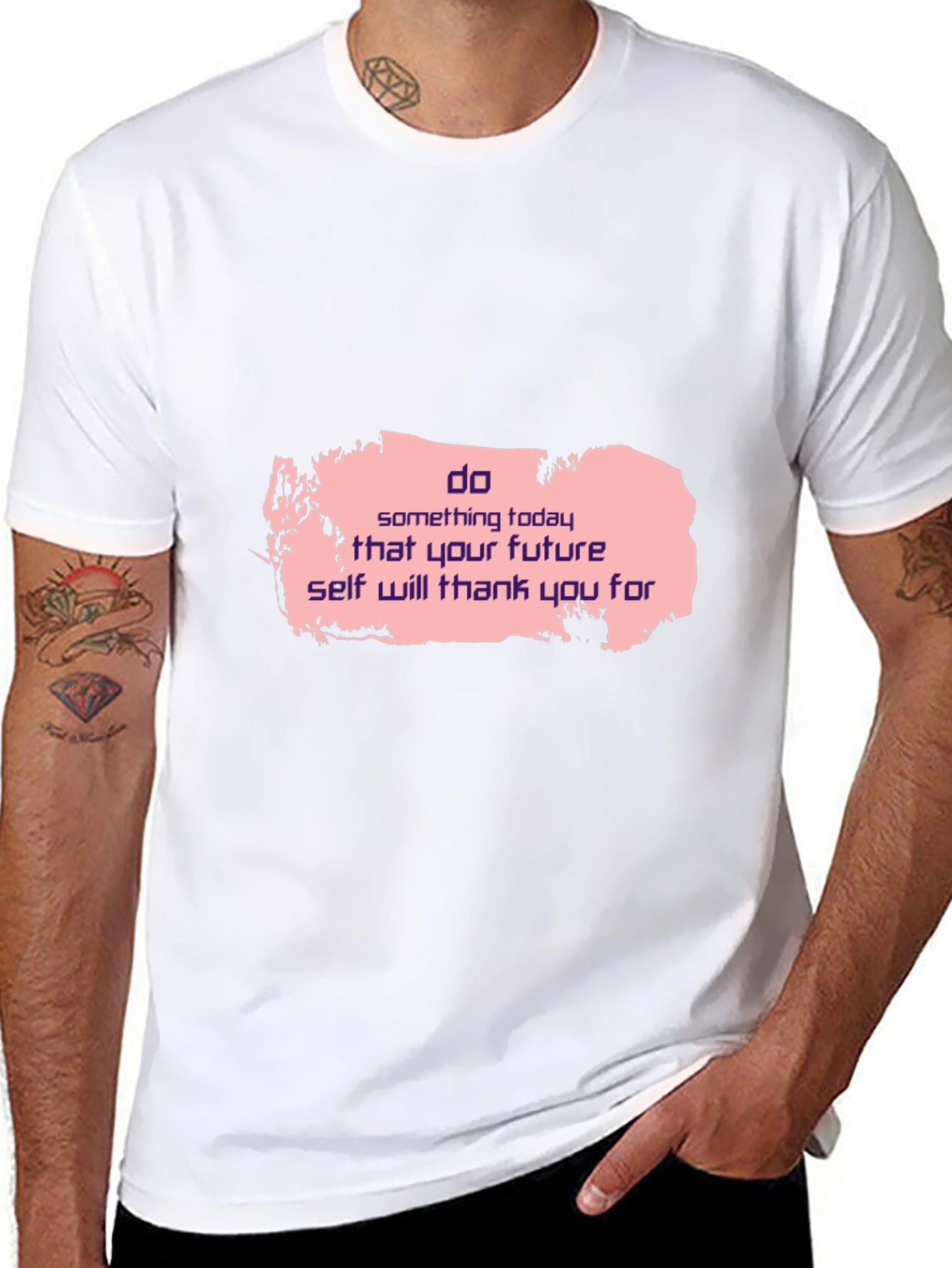 Motivational Black T-Shirt: Do Something Today Design