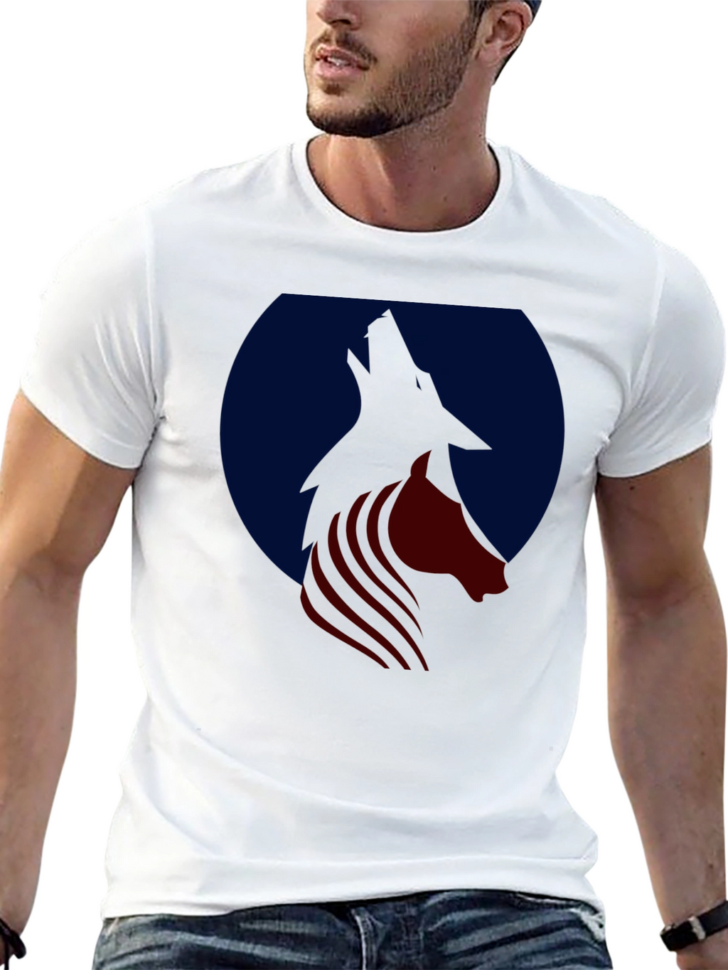 Wolf Silhouette Graphic Tee