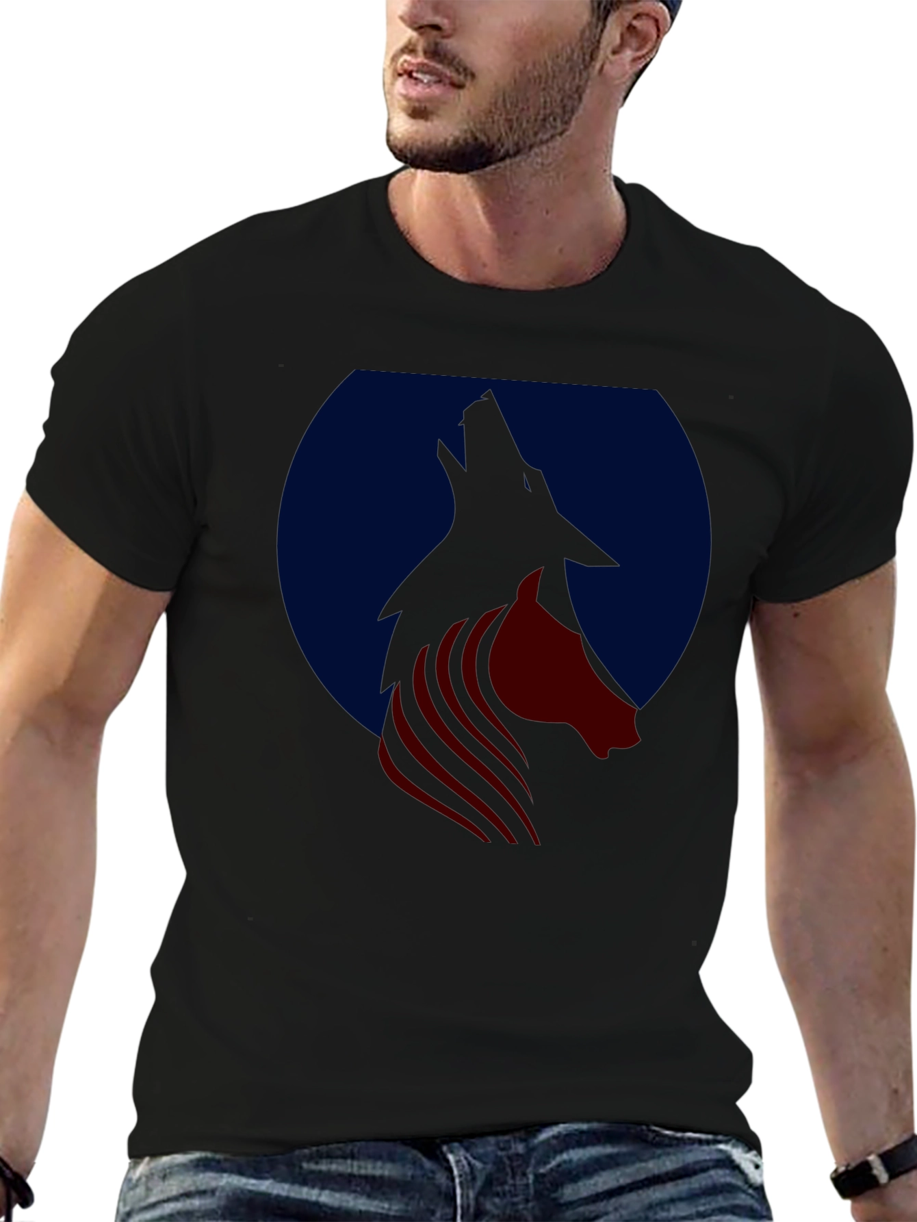 Wolf Silhouette Graphic Tee