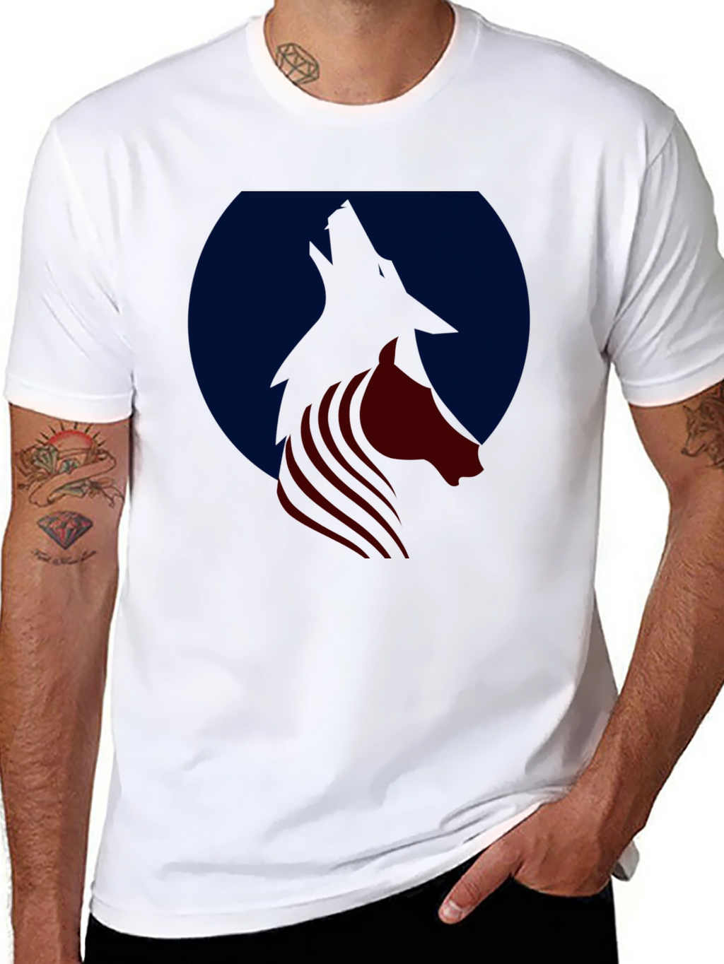 Wolf Silhouette Graphic Tee
