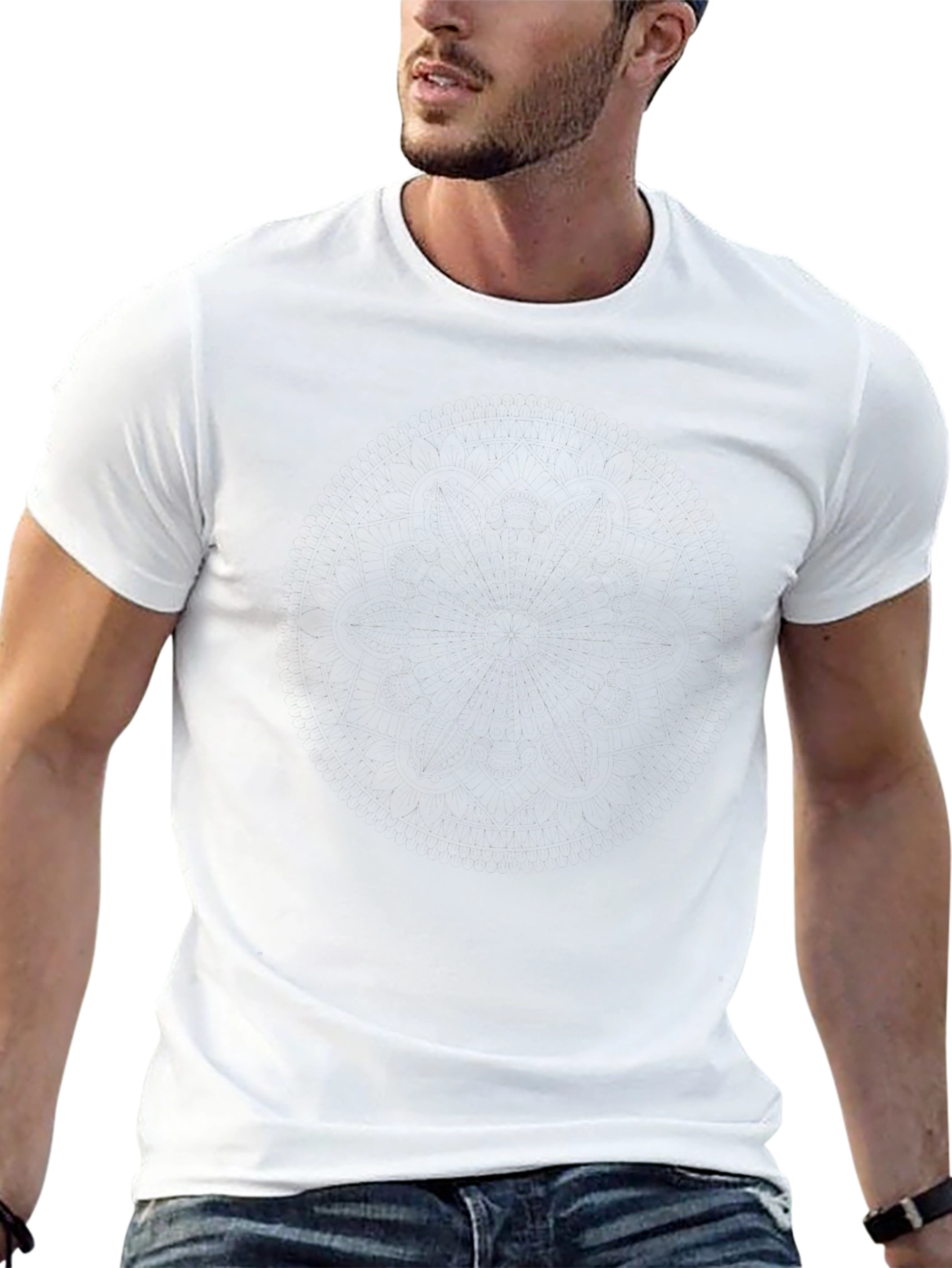 Mens Black Crew Neck T-Shirt - Casual Comfort