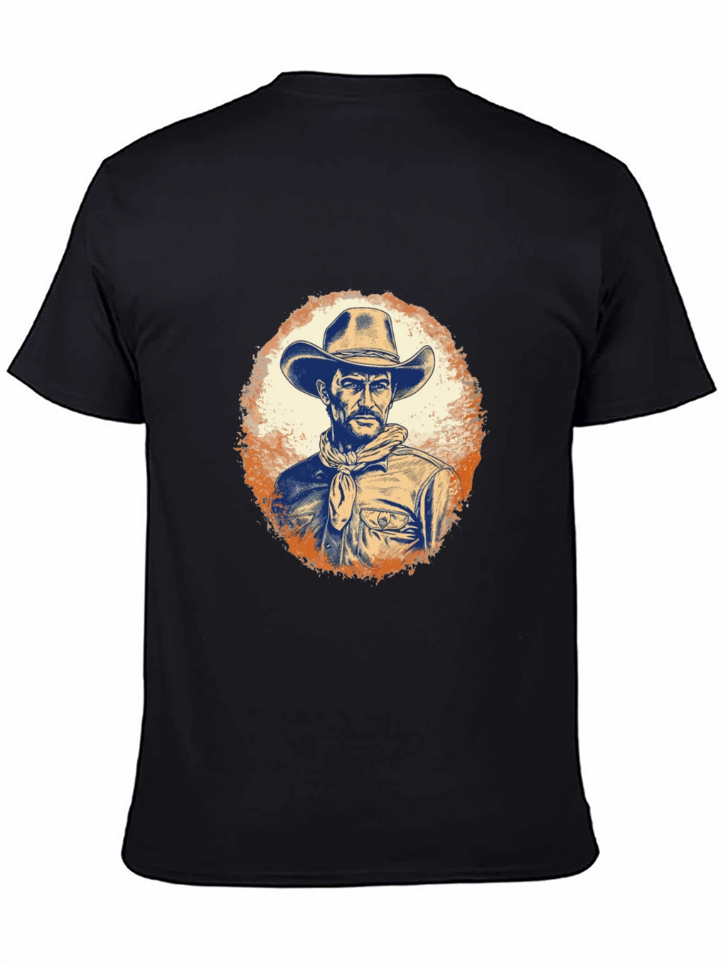 Cowboy Graphic Tee - Western Style Black T-Shirt