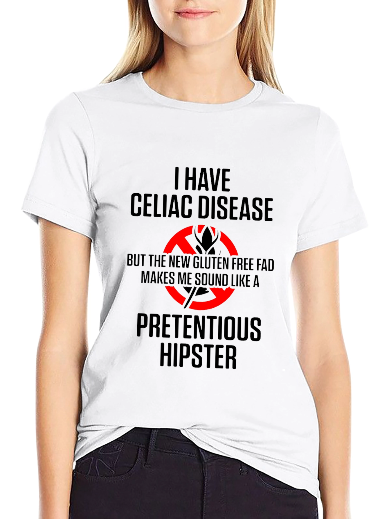 Celiac Disease Hipster T-Shirt - Gluten Free Humor Tee