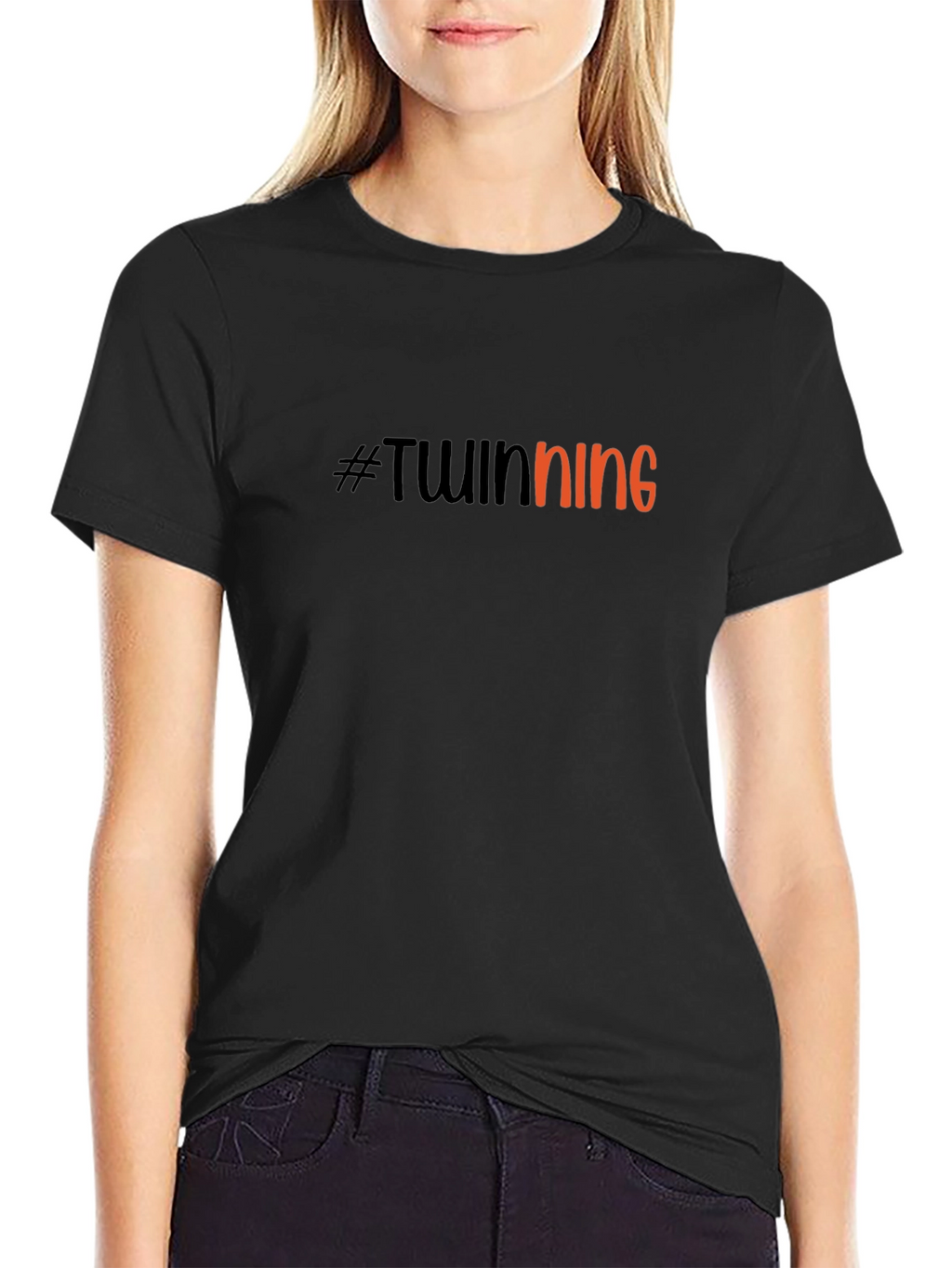 #Twinning Black T-Shirt - Perfect for Matching Outfits!