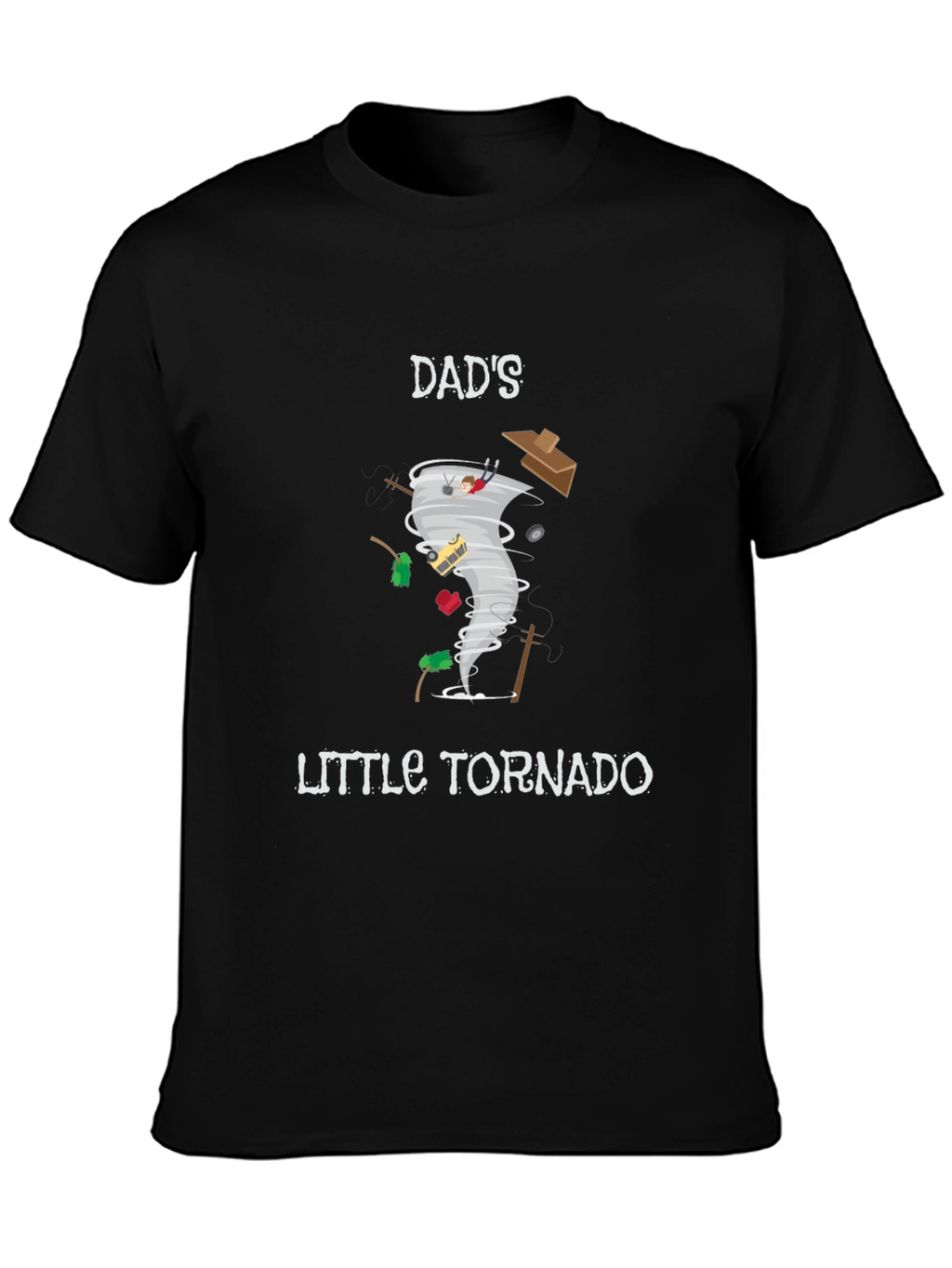 Dads Little Tornado Novelty Graphic T-Shirt
