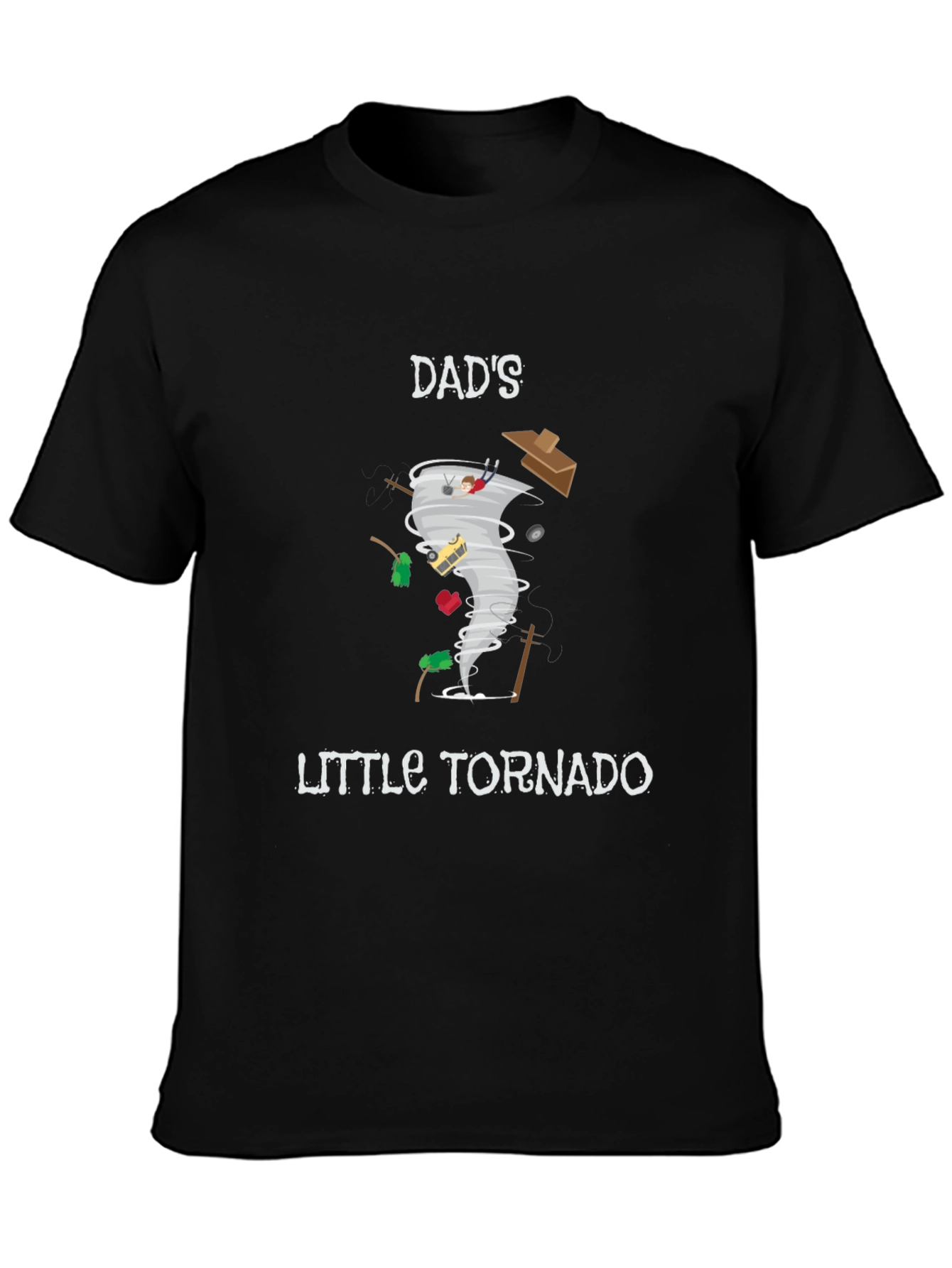 Dads Little Tornado Novelty Graphic T-Shirt