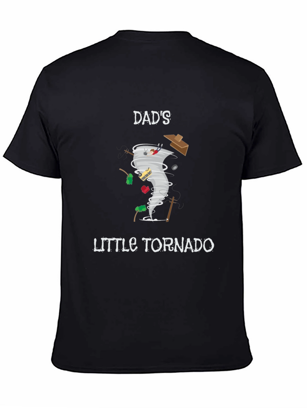 Dads Little Tornado Novelty Graphic T-Shirt