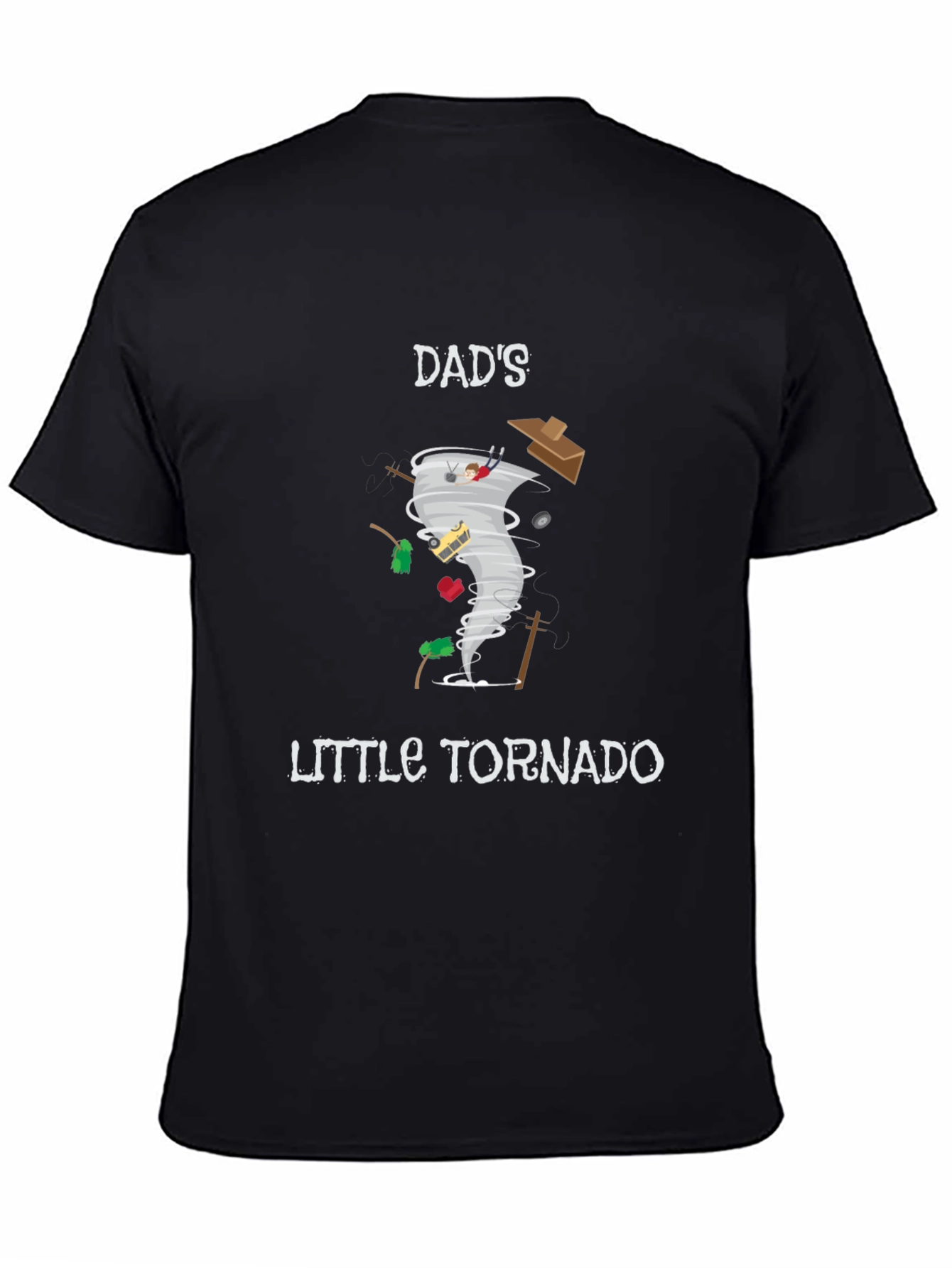 Dads Little Tornado Novelty Graphic T-Shirt