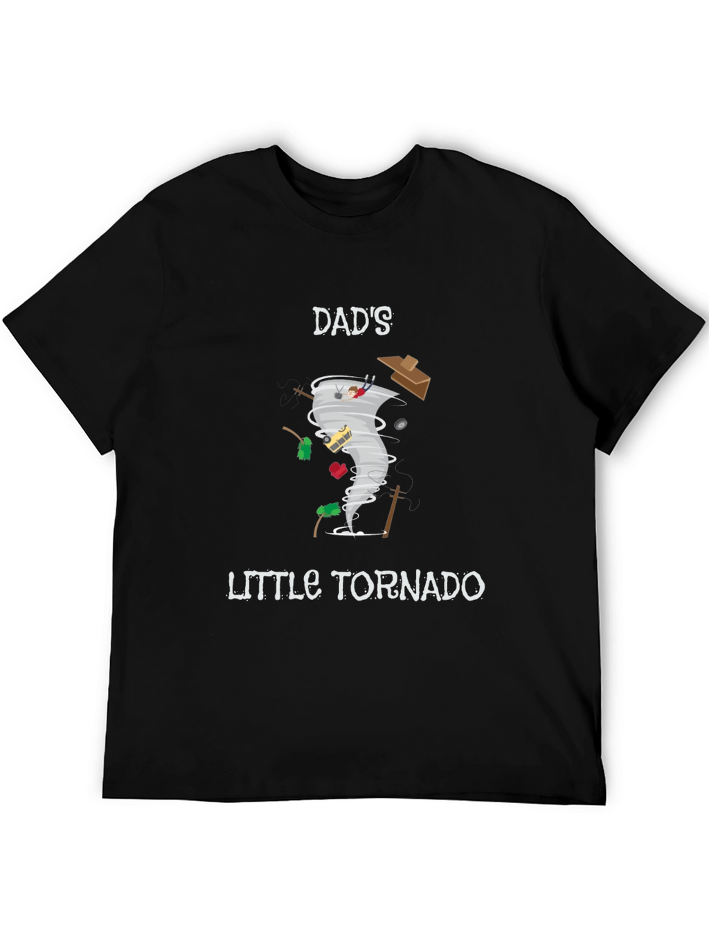 Dads Little Tornado Novelty Graphic T-Shirt
