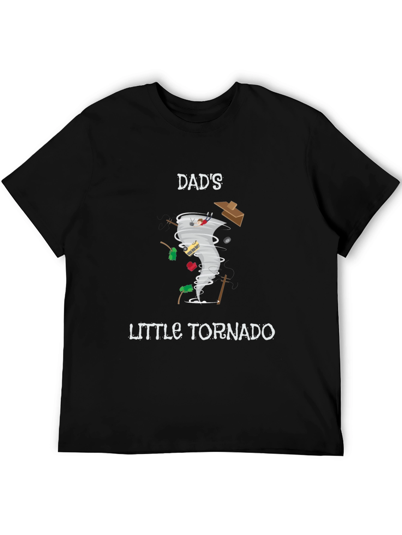 Dads Little Tornado Novelty Graphic T-Shirt