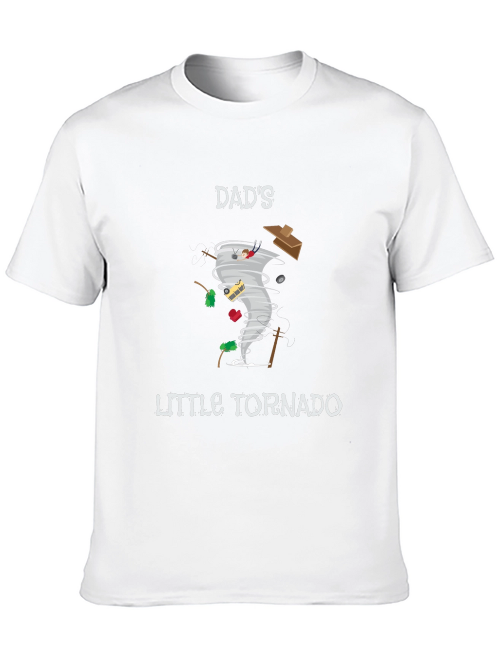 Dads Little Tornado Novelty Graphic T-Shirt