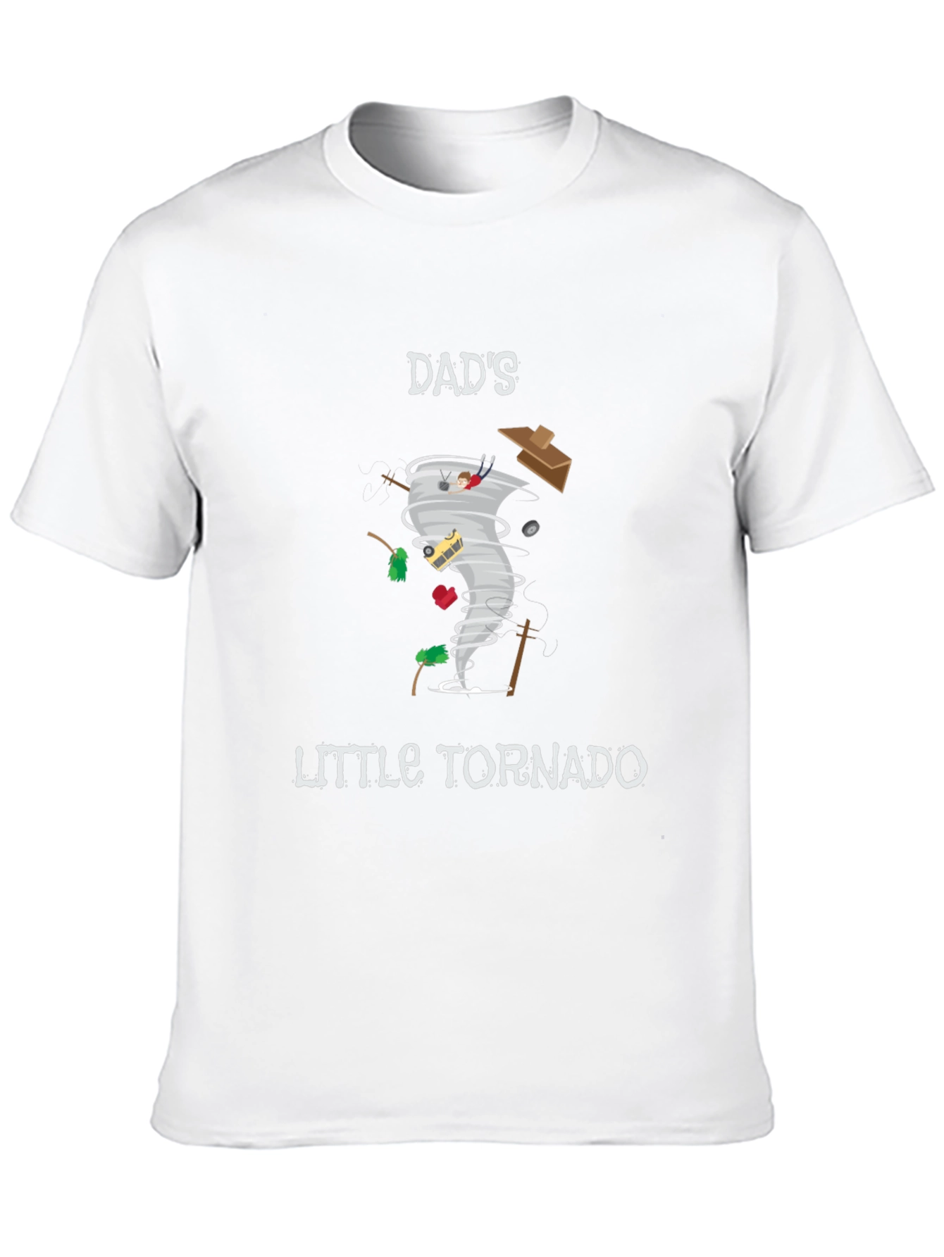 Dads Little Tornado Novelty Graphic T-Shirt