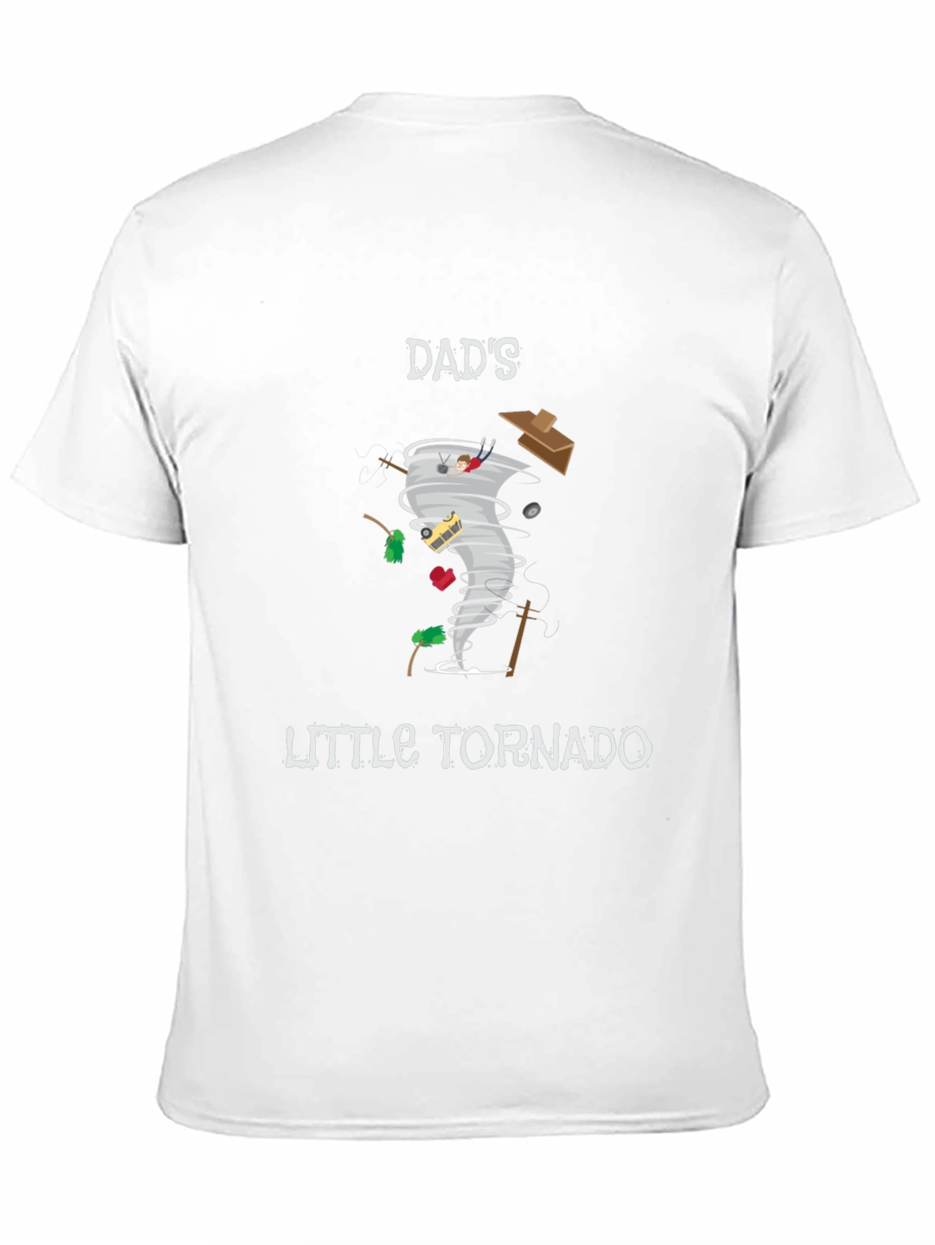 Dads Little Tornado Novelty Graphic T-Shirt