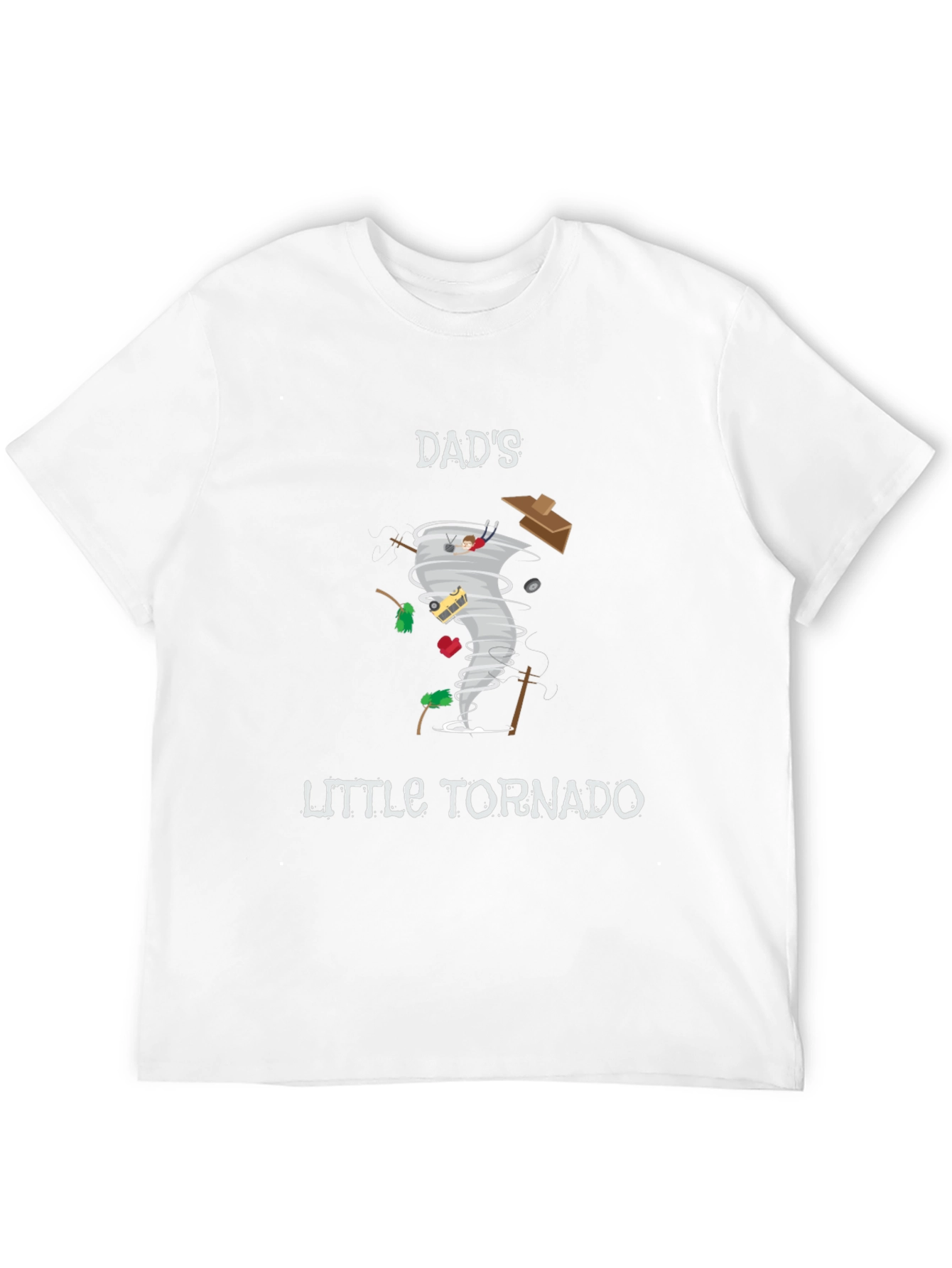 Dads Little Tornado Novelty Graphic T-Shirt