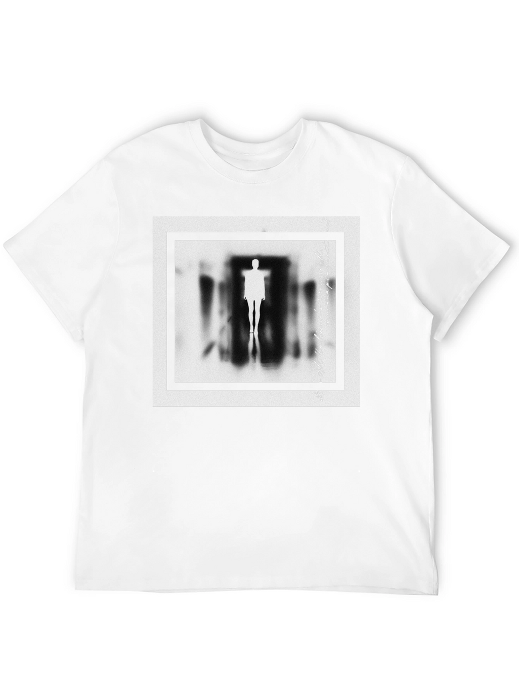 Mysterious Figure Graphic Print Black T-Shirt