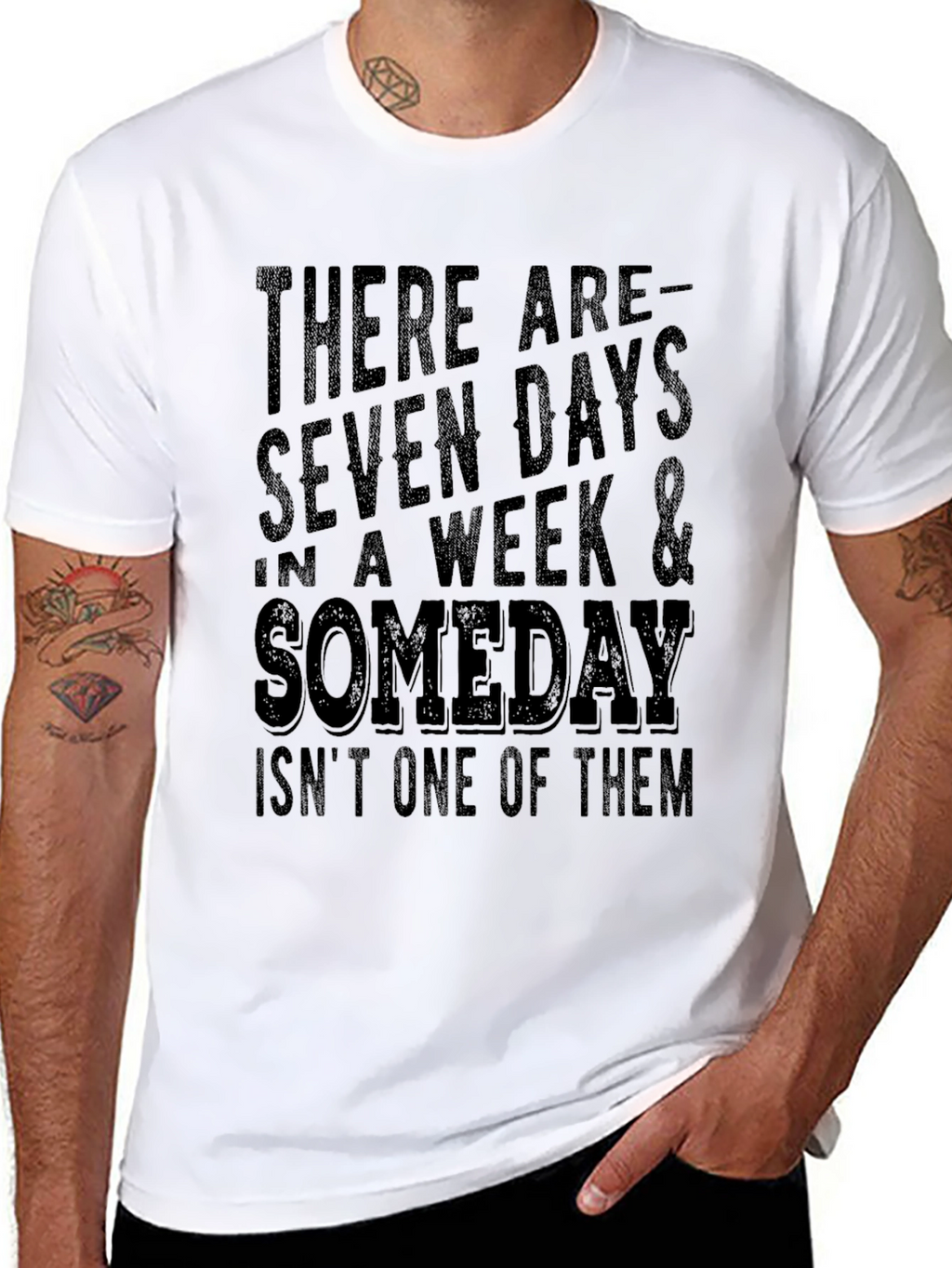 Seven Days & Someday T-Shirt - Black Tee