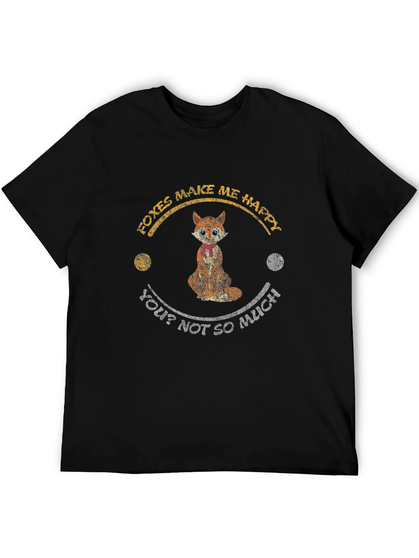 Foxes Make Me Happy Mens T-Shirt