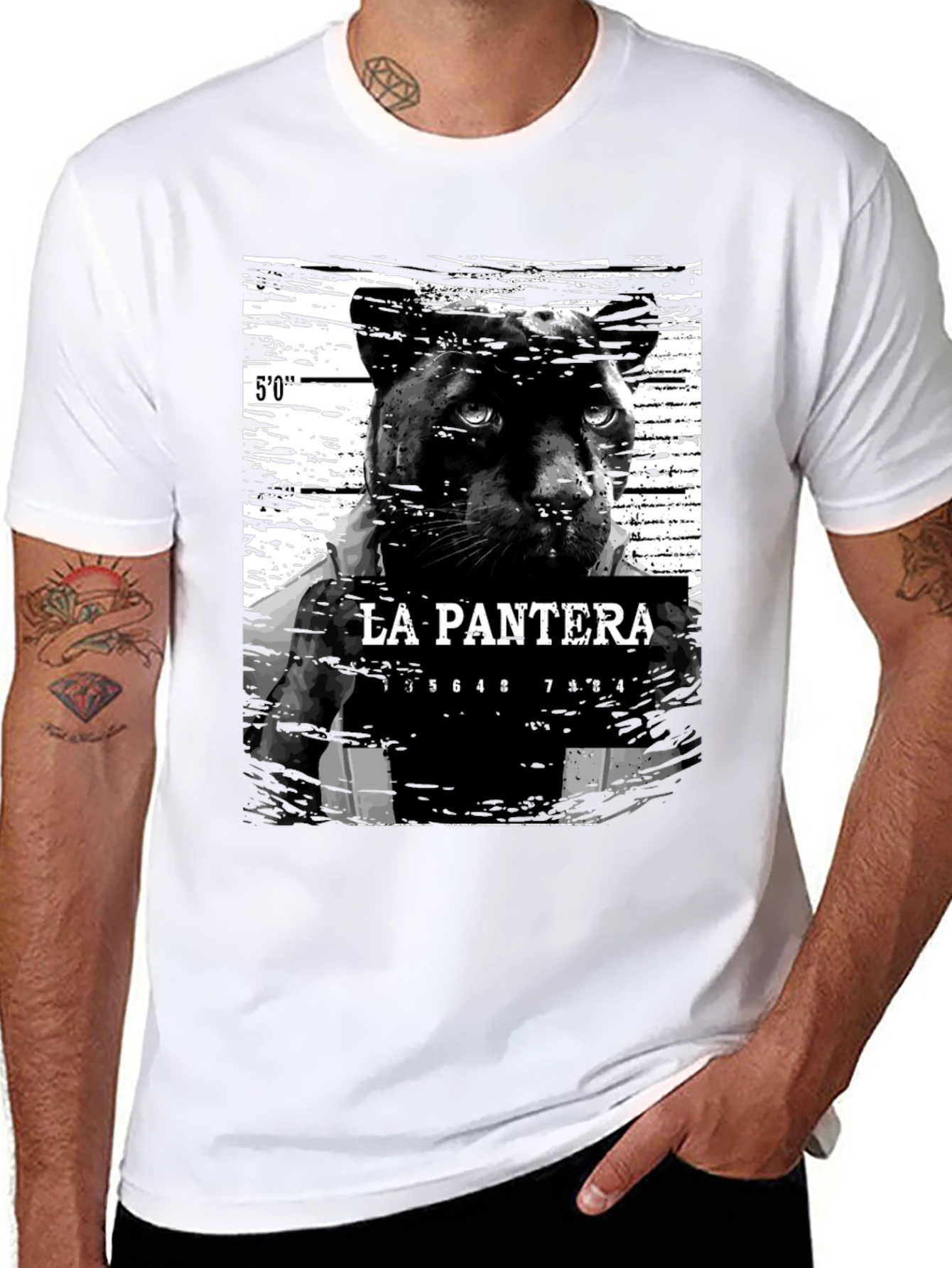 La Pantera Mugshot Graphic Tee - Black