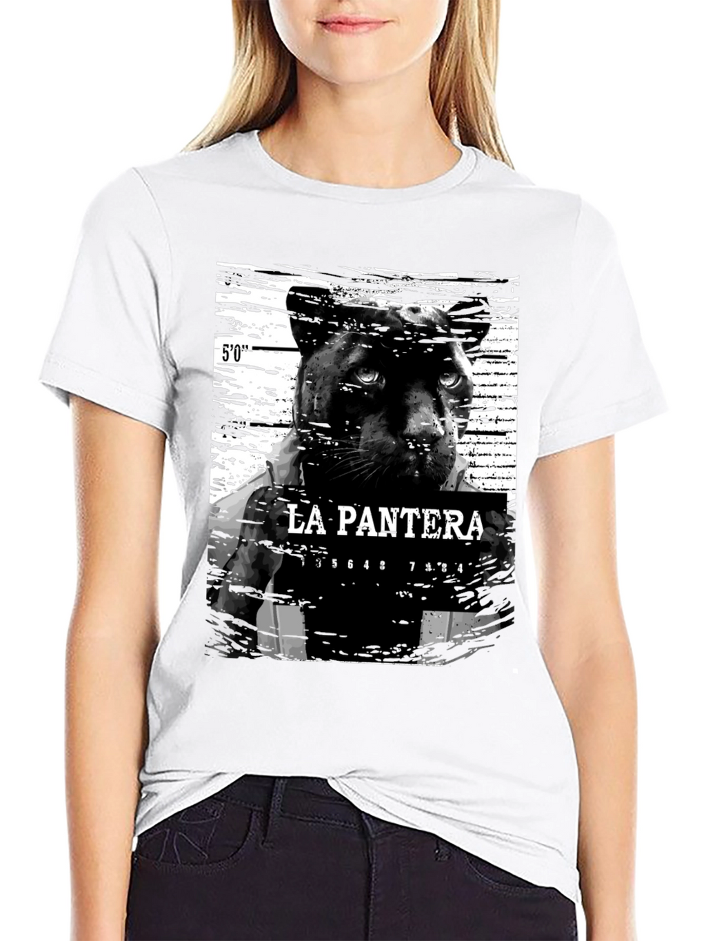La Pantera Mugshot Graphic Tee - Black