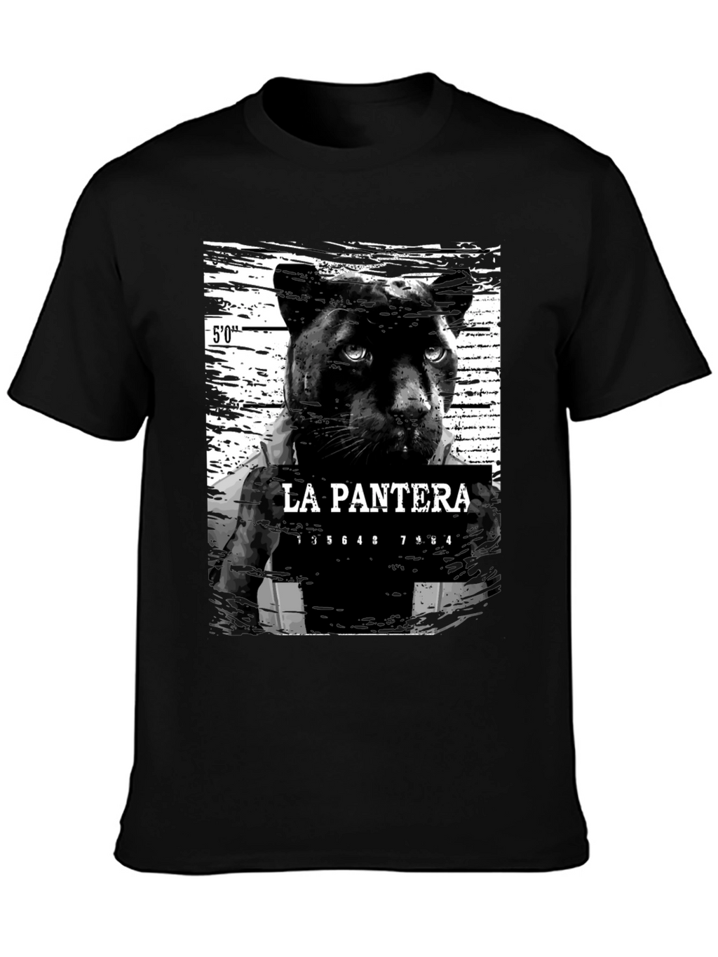 La Pantera Mugshot Graphic Tee - Black