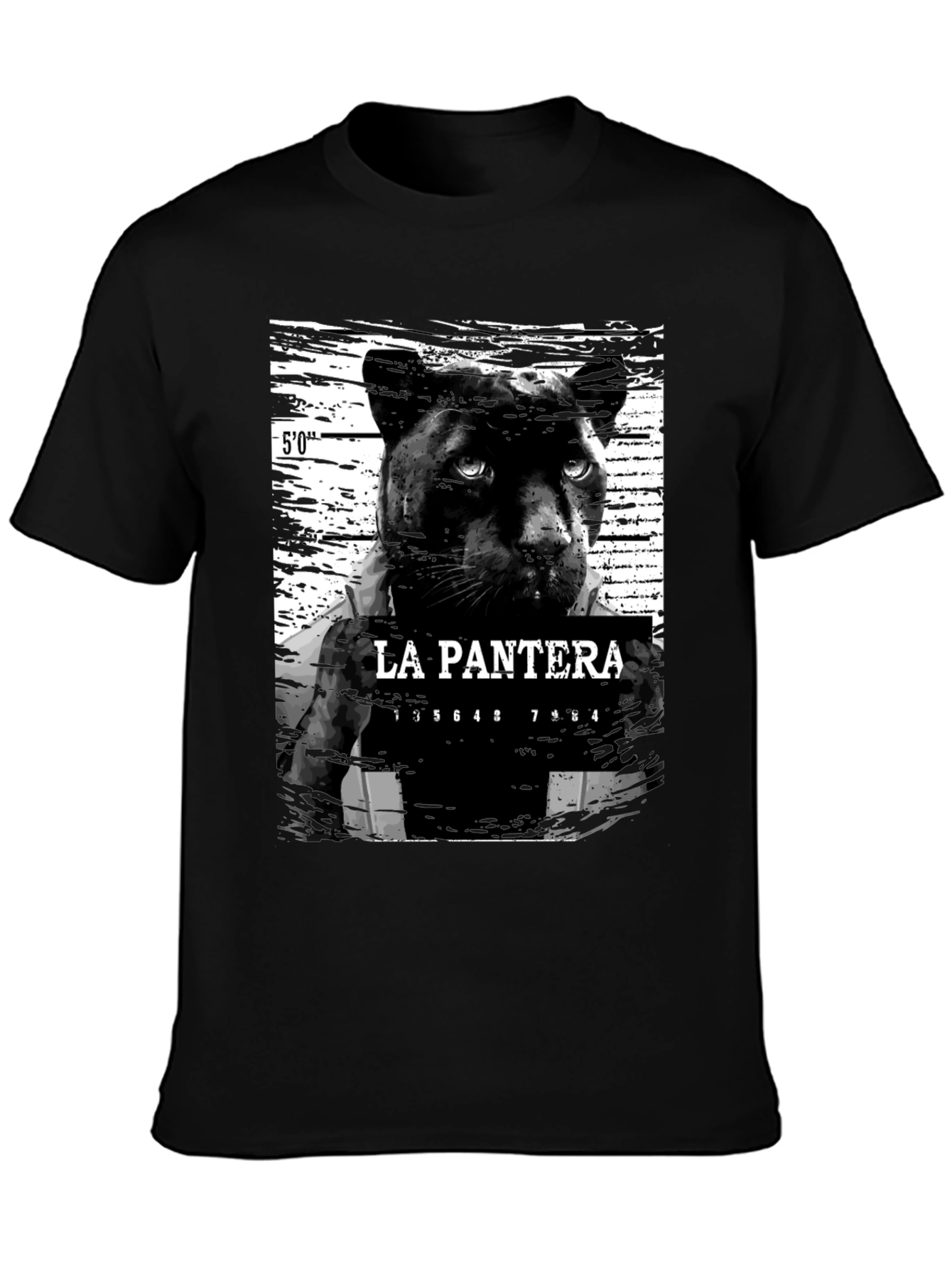 La Pantera Mugshot Graphic Tee - Black