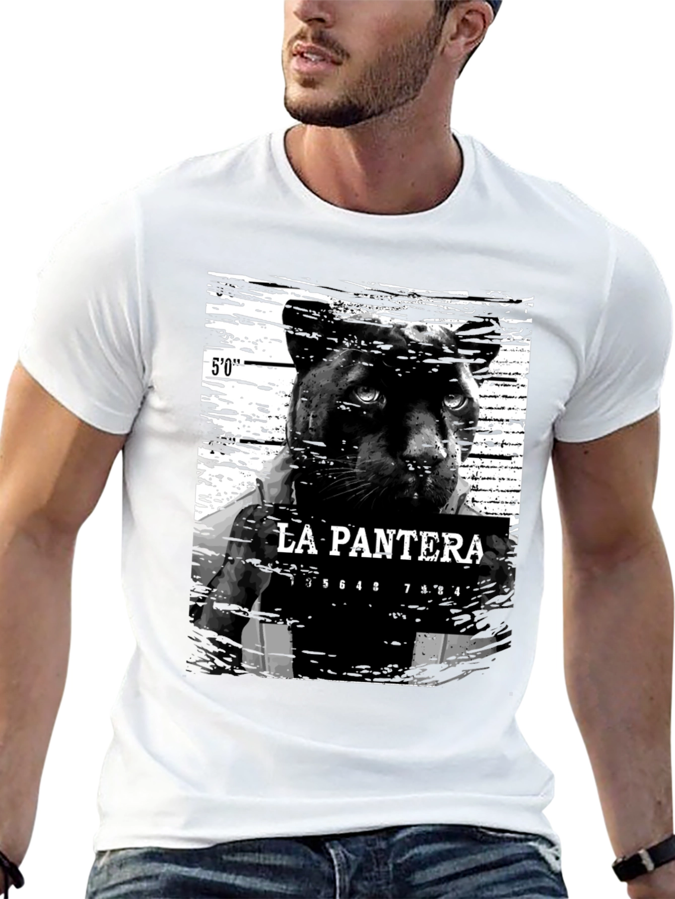 La Pantera Mugshot Graphic Tee - Black