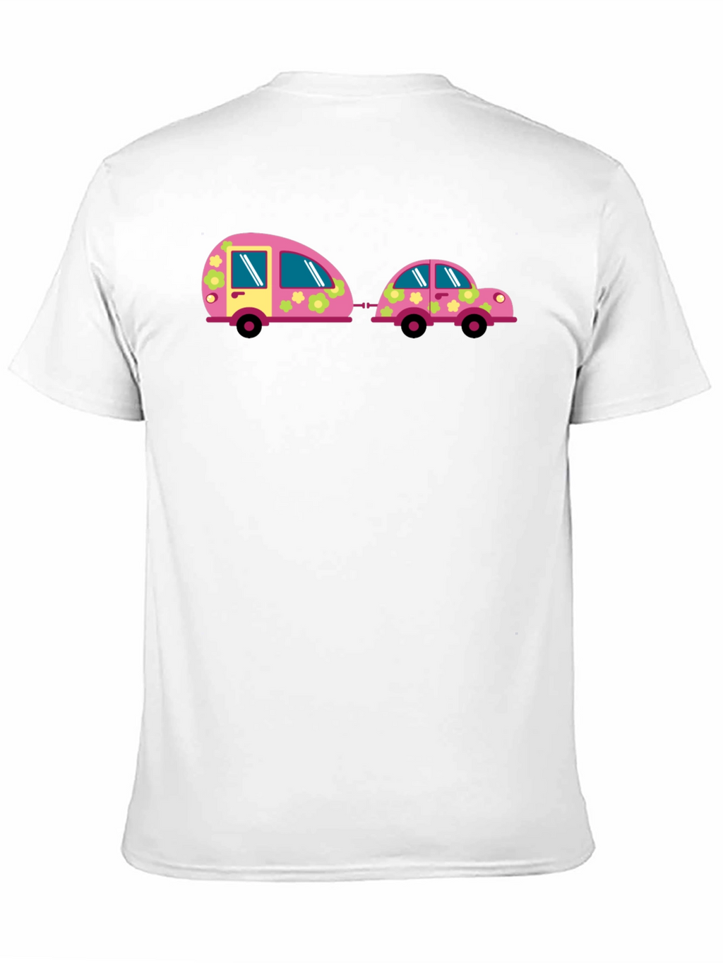 Funky Car and Camper Black T-Shirt