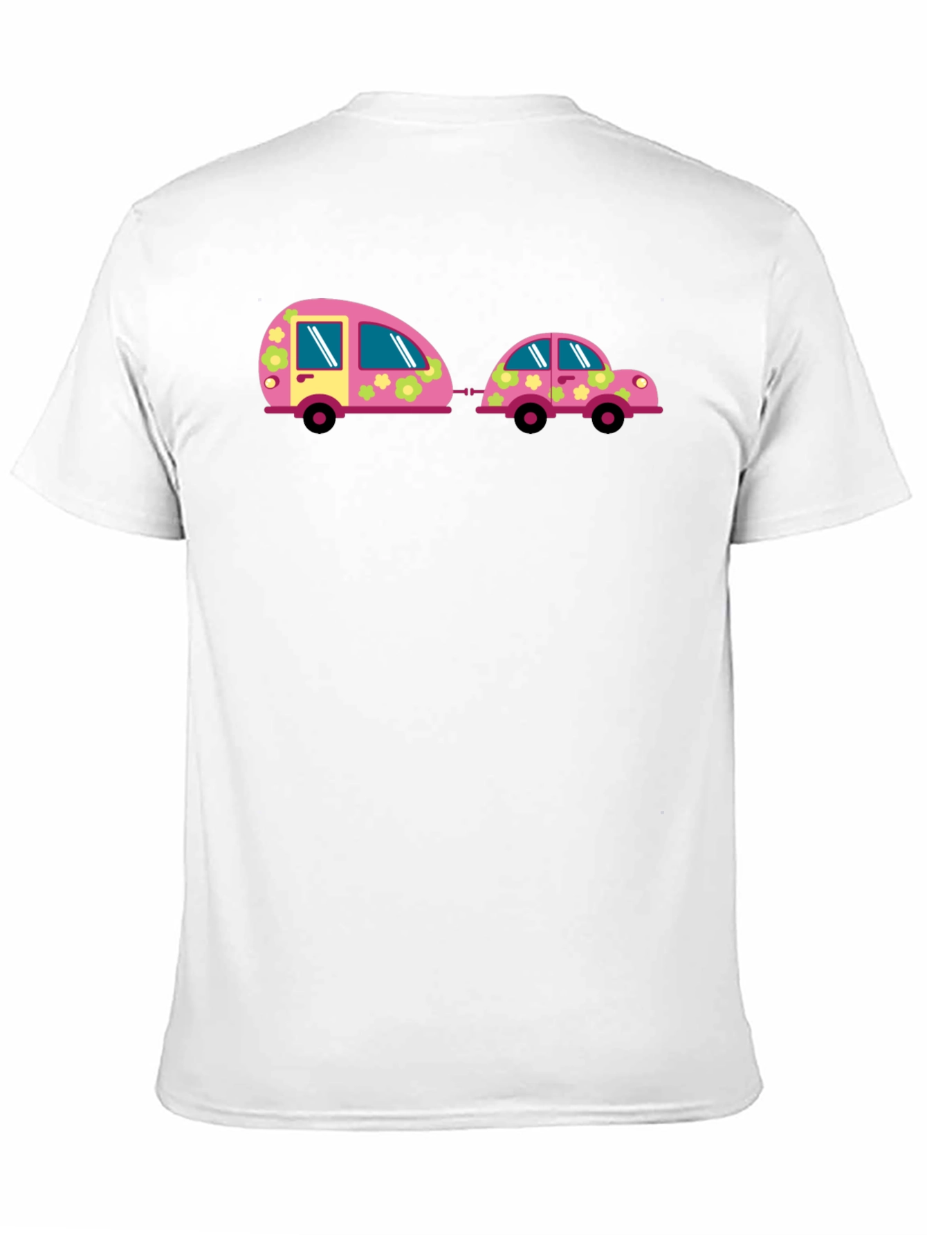 Funky Car and Camper Black T-Shirt