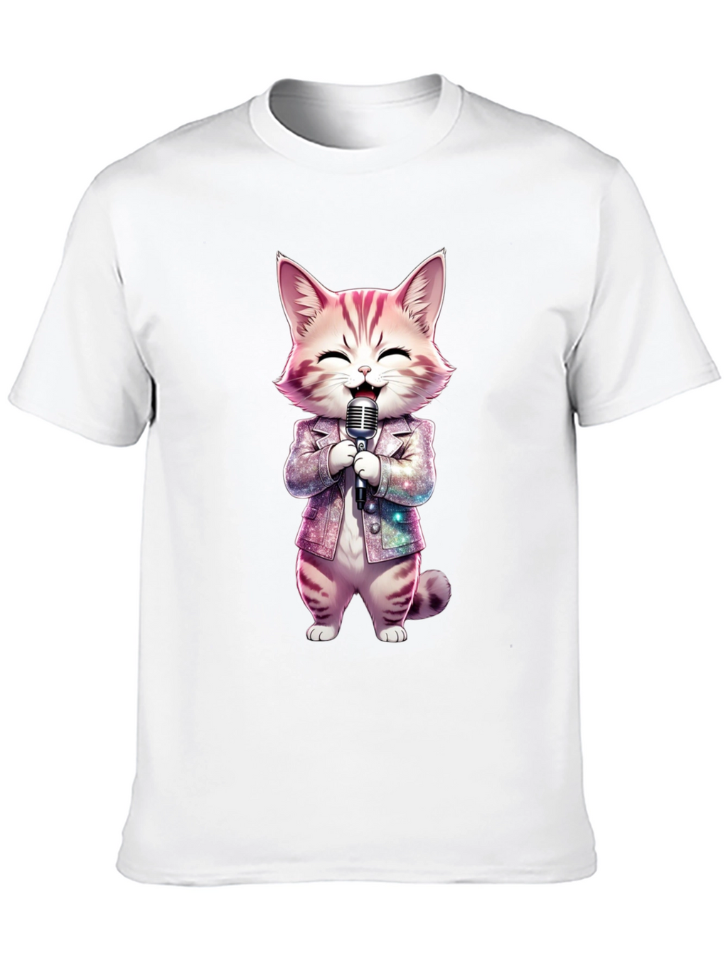 Singing Cat Graphic Tee - Funky Style