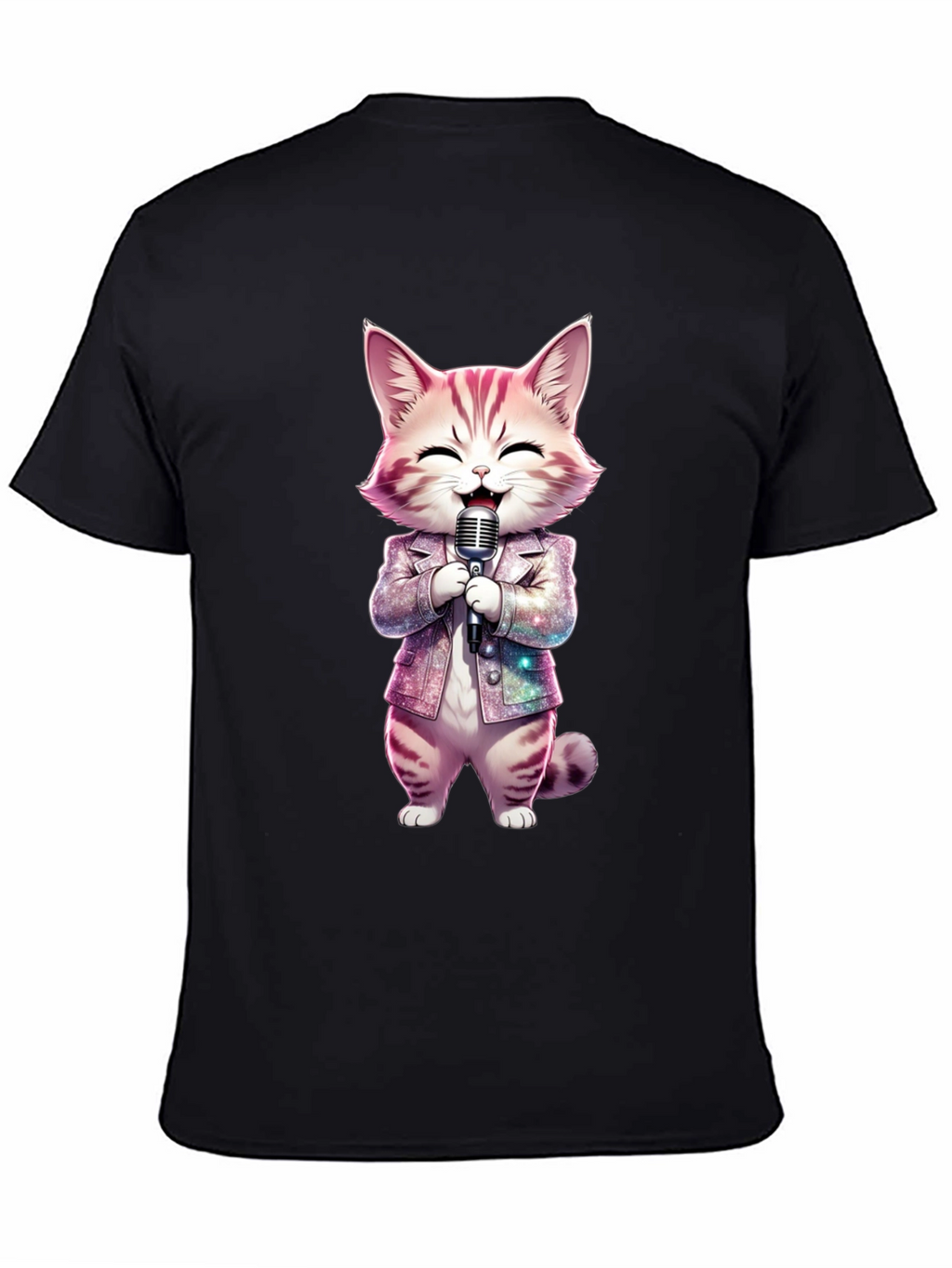 Singing Cat Graphic Tee - Funky Style