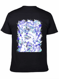 Abstract Art Print Black T-Shirt