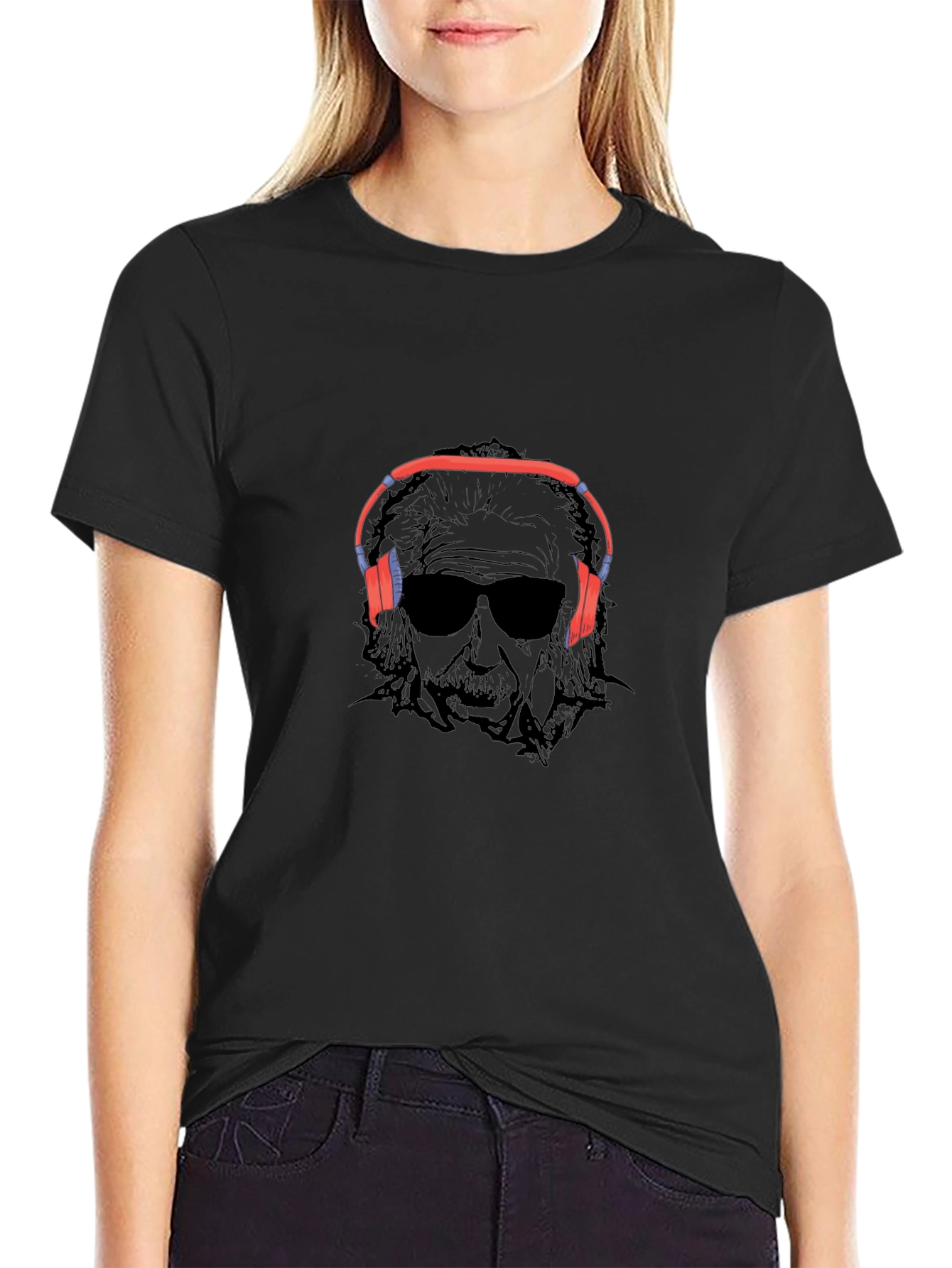 Einstein DJ Black T-Shirt