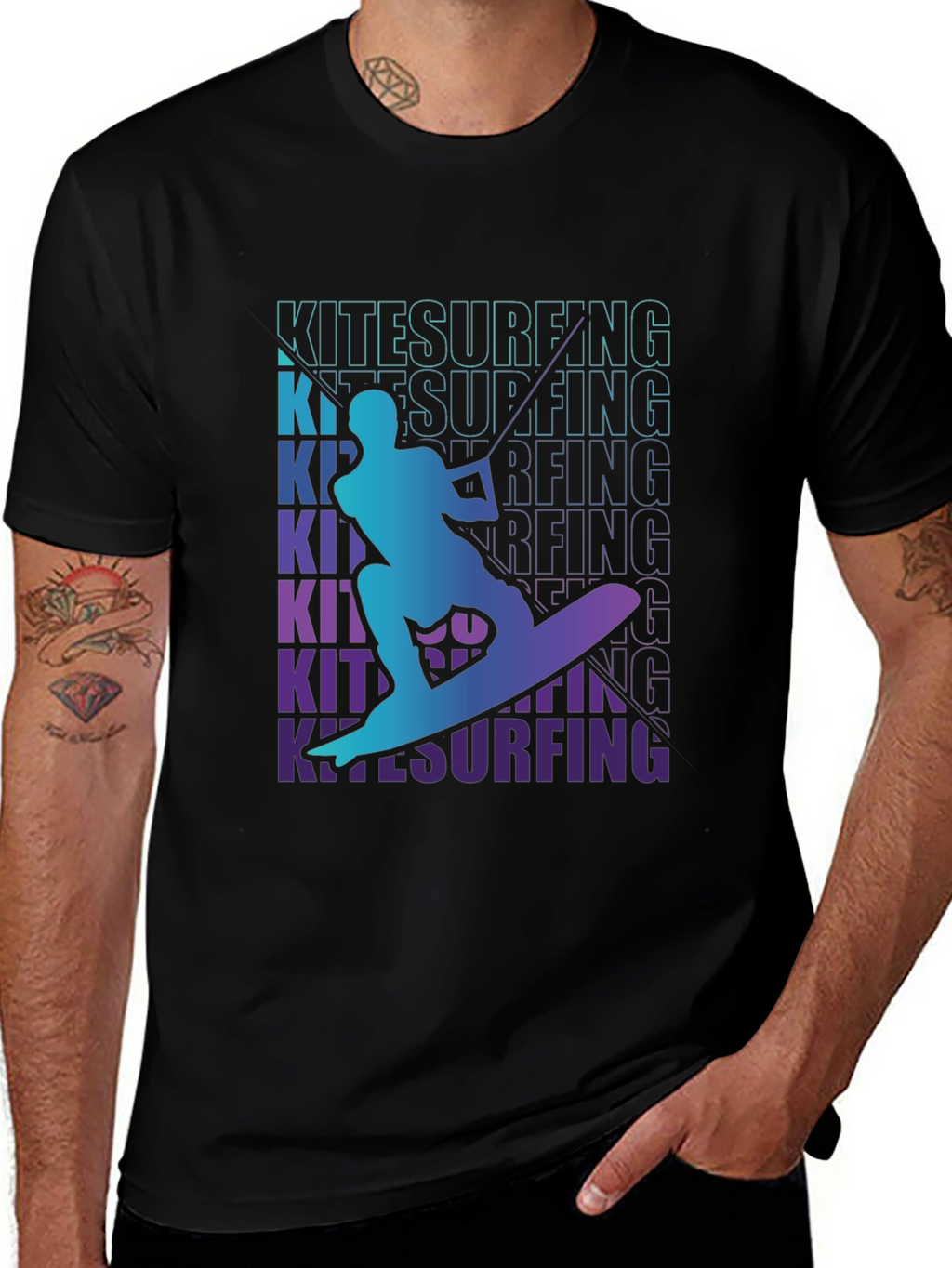 Kitesurfing Graphic Tee - Ride the Waves in Style